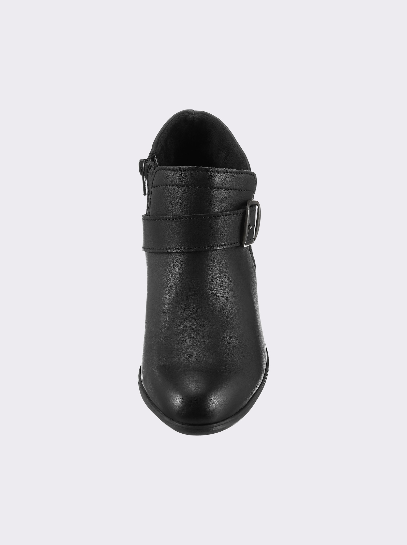 airsoft modern+ Stiefelette mit seitlichem Reißverschluss - schwarz