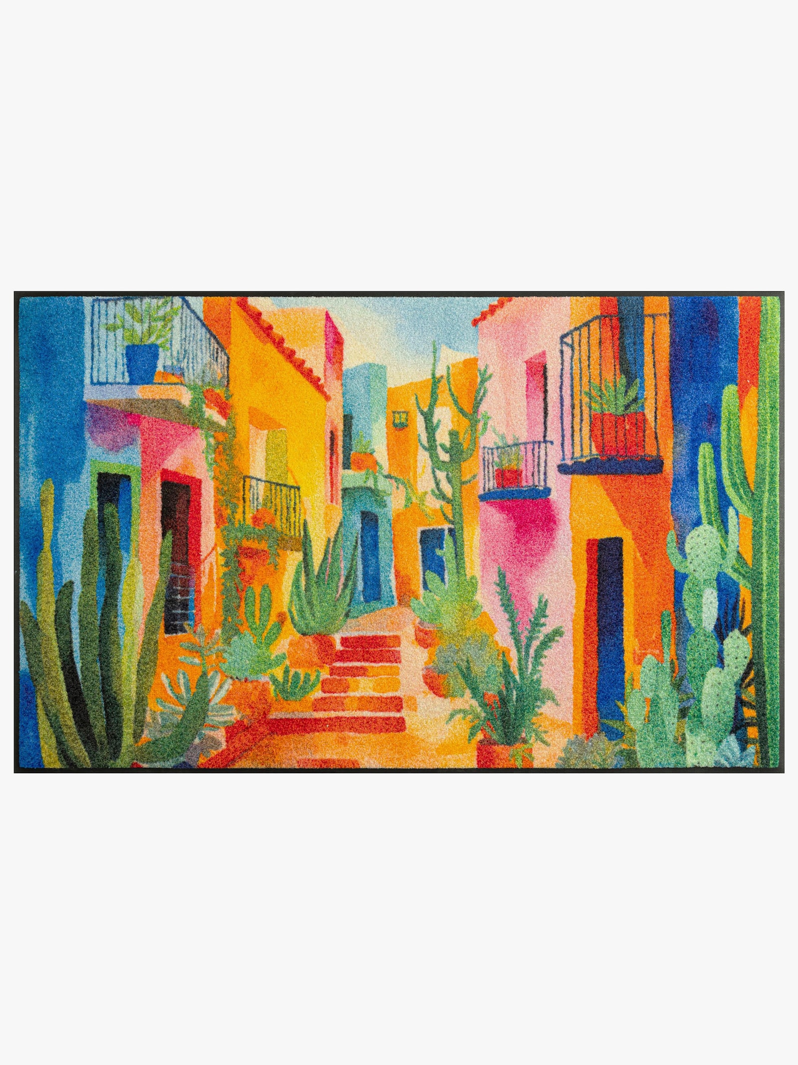 wash+dry by Kleen-Tex Fußmatte - orange-bunt