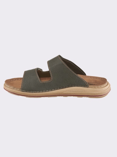 Franken Schuhe Pantolette mit gepolstertem Fußbett - grau