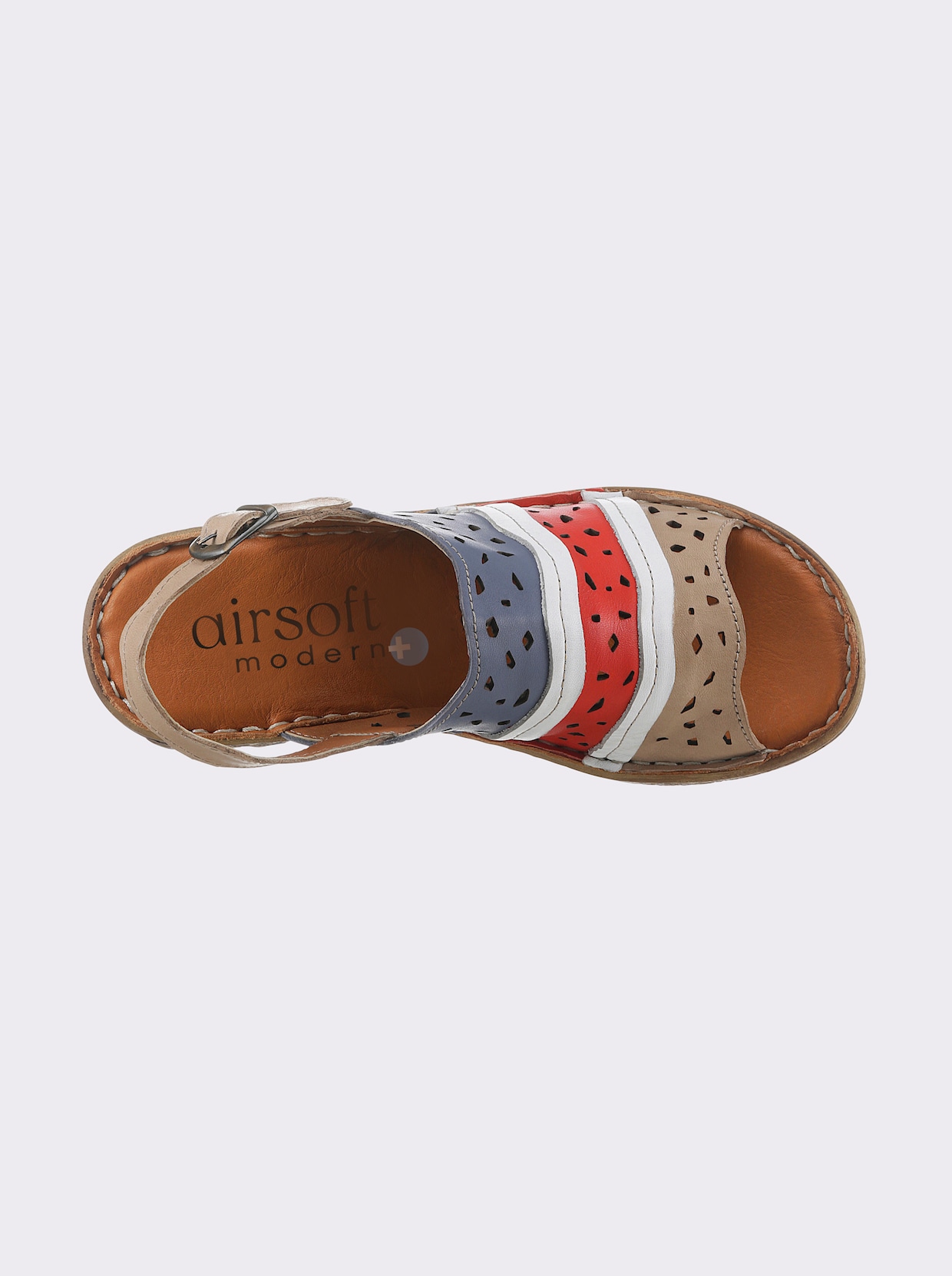 airsoft modern+ Sandalen - jeansblauw/rood