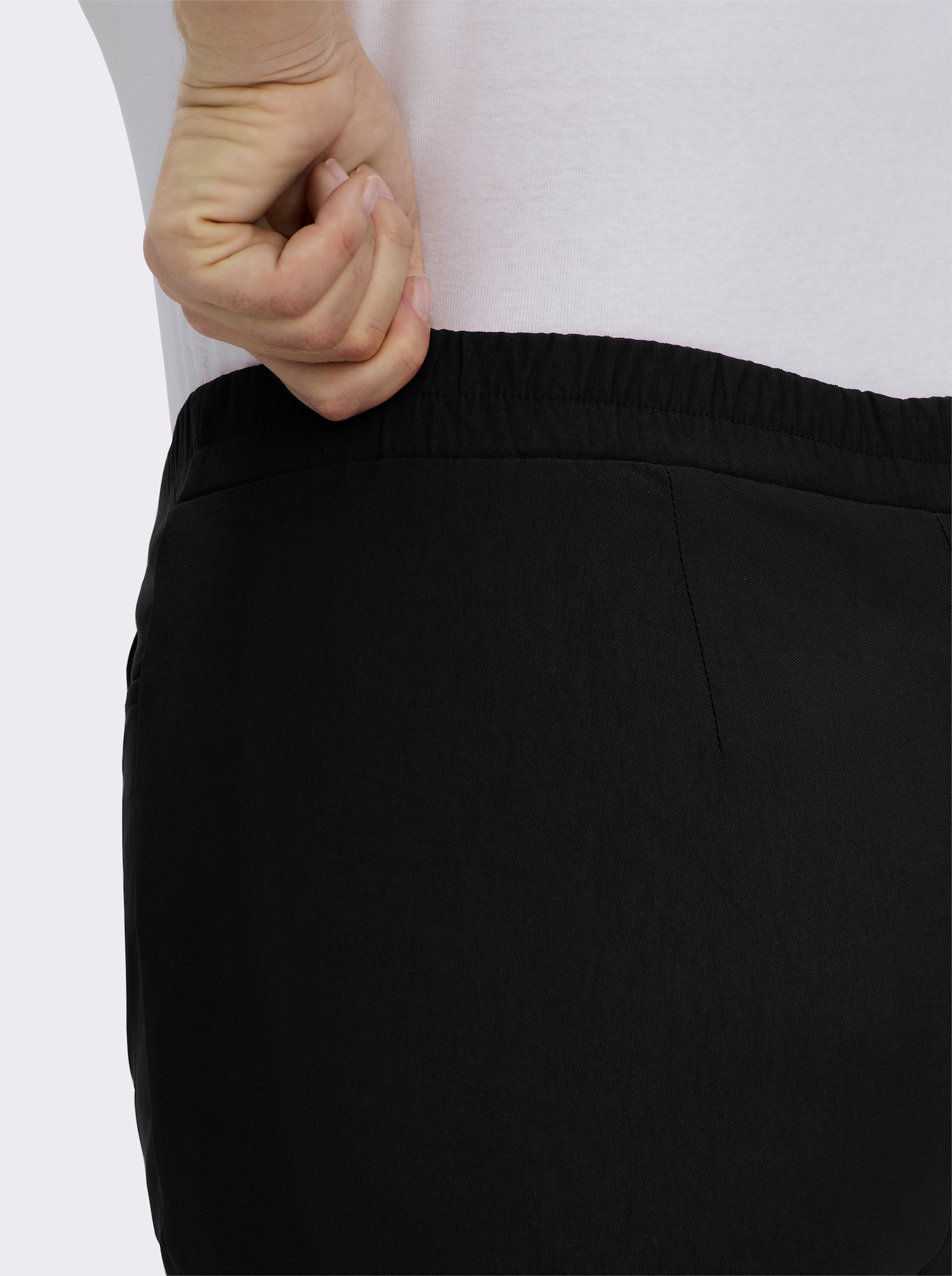 Schlupfhose in Bengalin-Qualität - schwarz