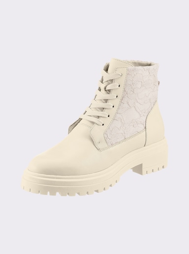 heine Schnürstiefelette - creme