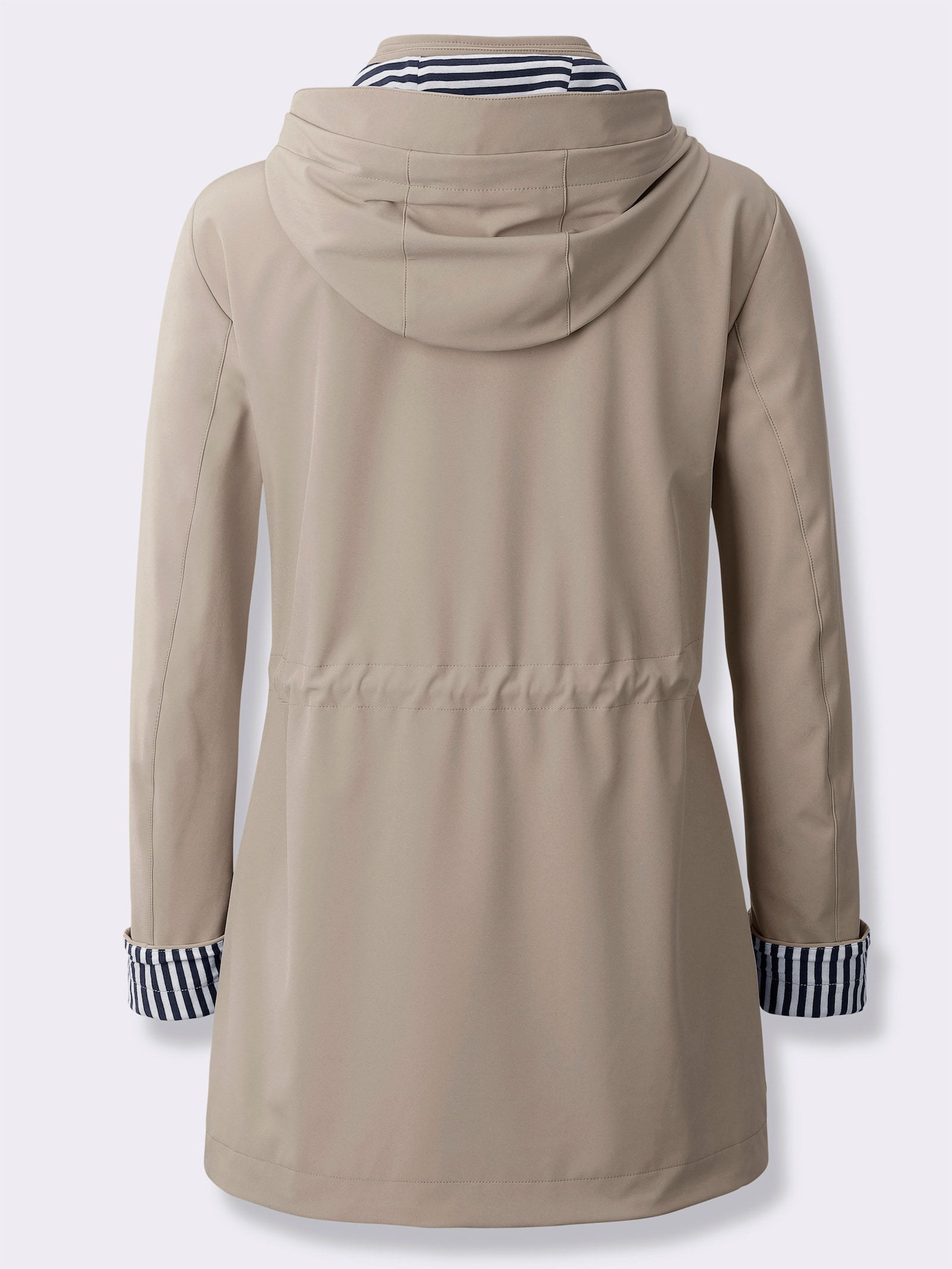 Softshelljacke mit abnehmbarer Kapuze - sesam