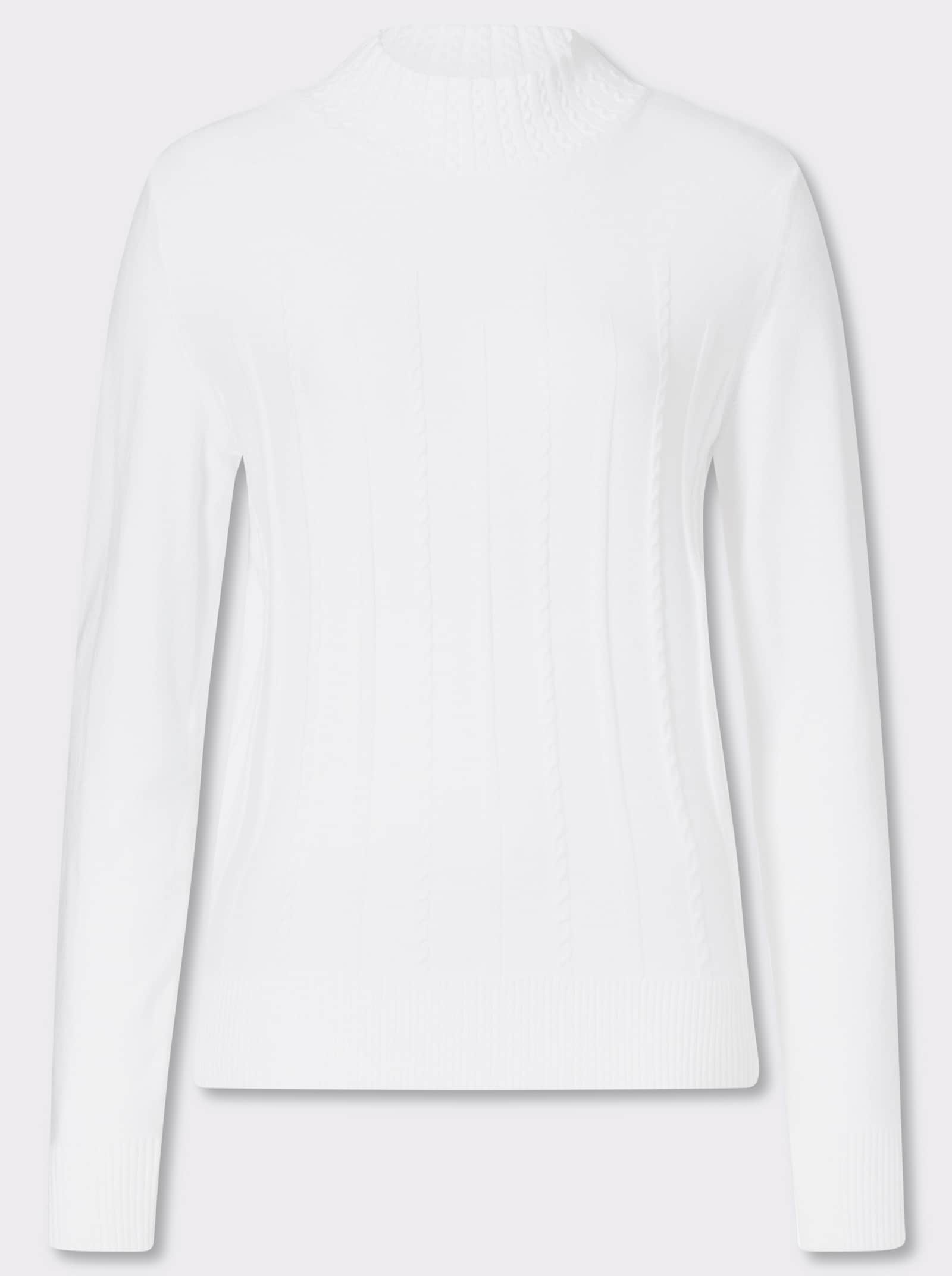 Stehkragenpullover - ecru