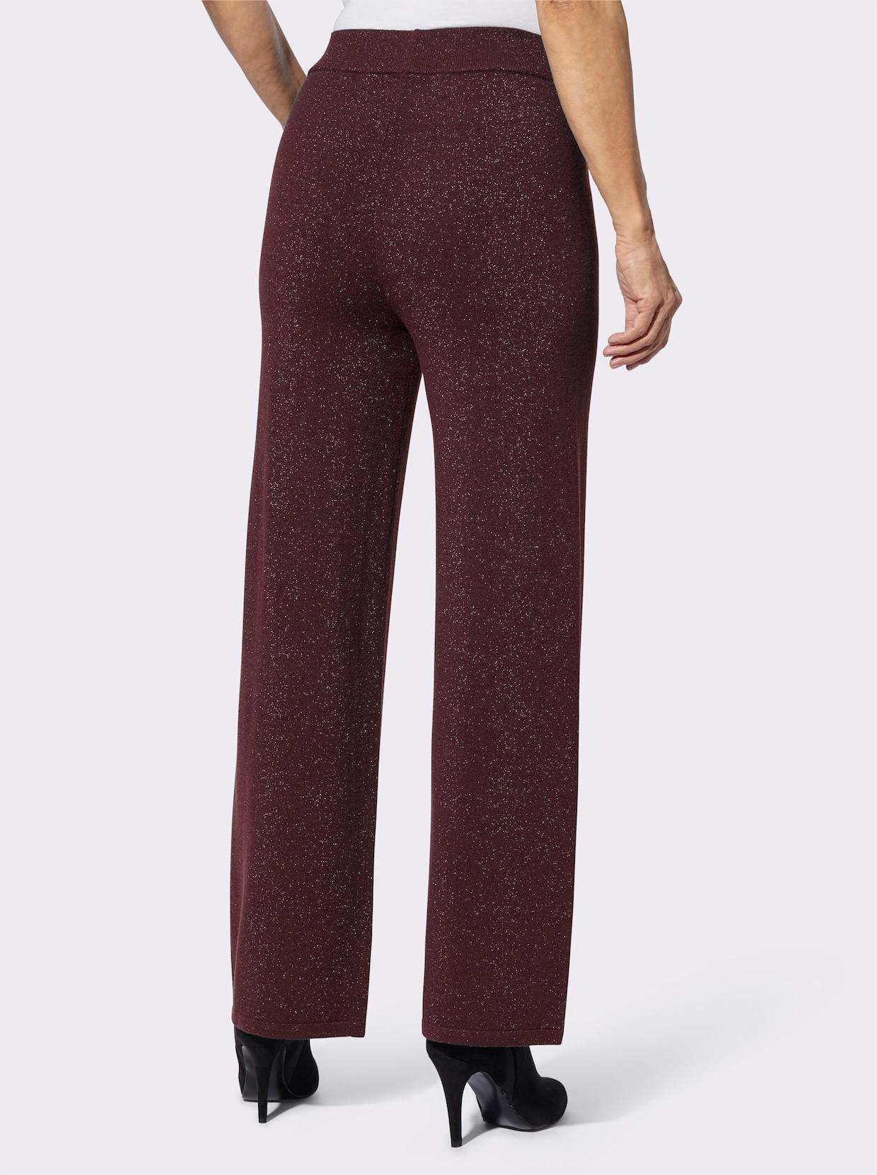 Broek van tricot - bordeaux