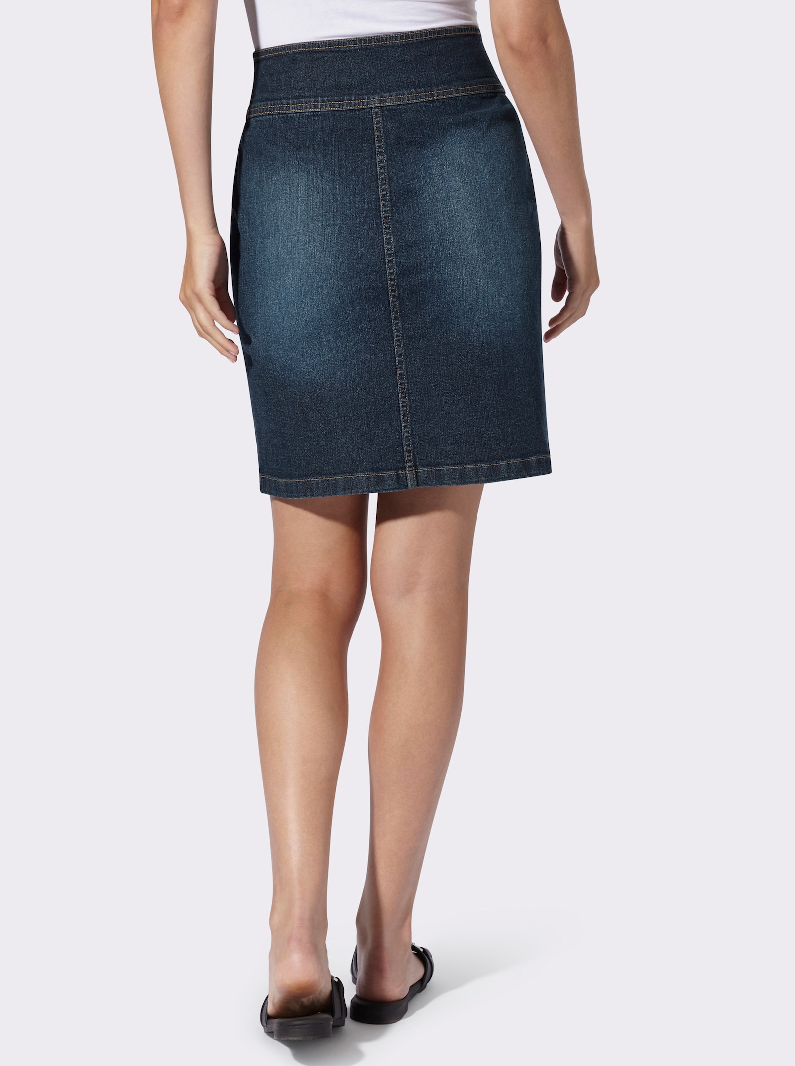 heine Jeansrock mit Montage-Gürtel - blue-stone-washed