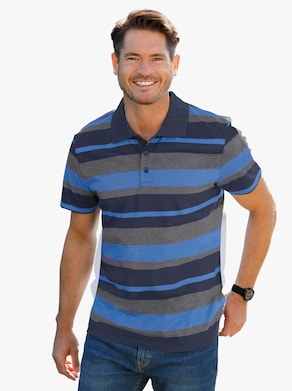 Poloshirt - marine-gestreift