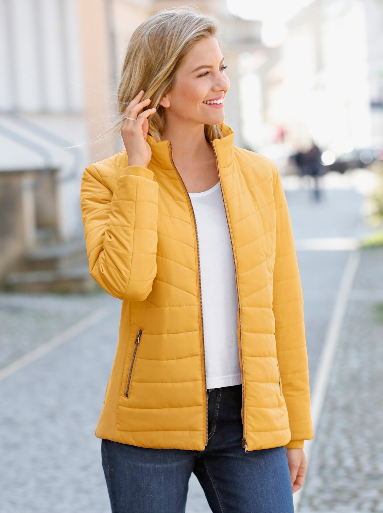 Steppjacke - ocker