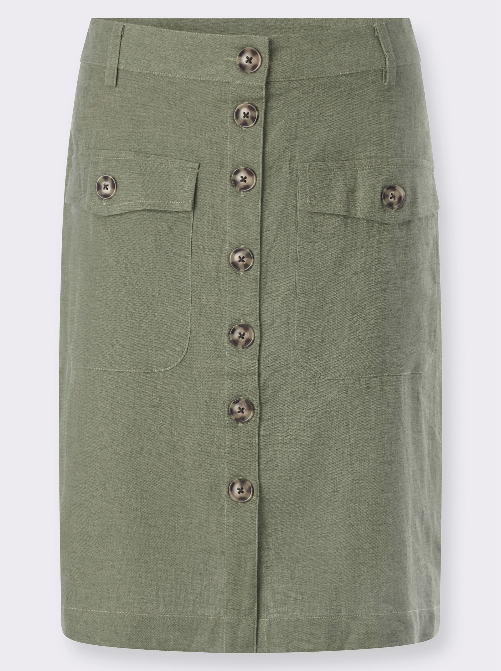 heine Sommerrock mit Knopfleiste - khaki