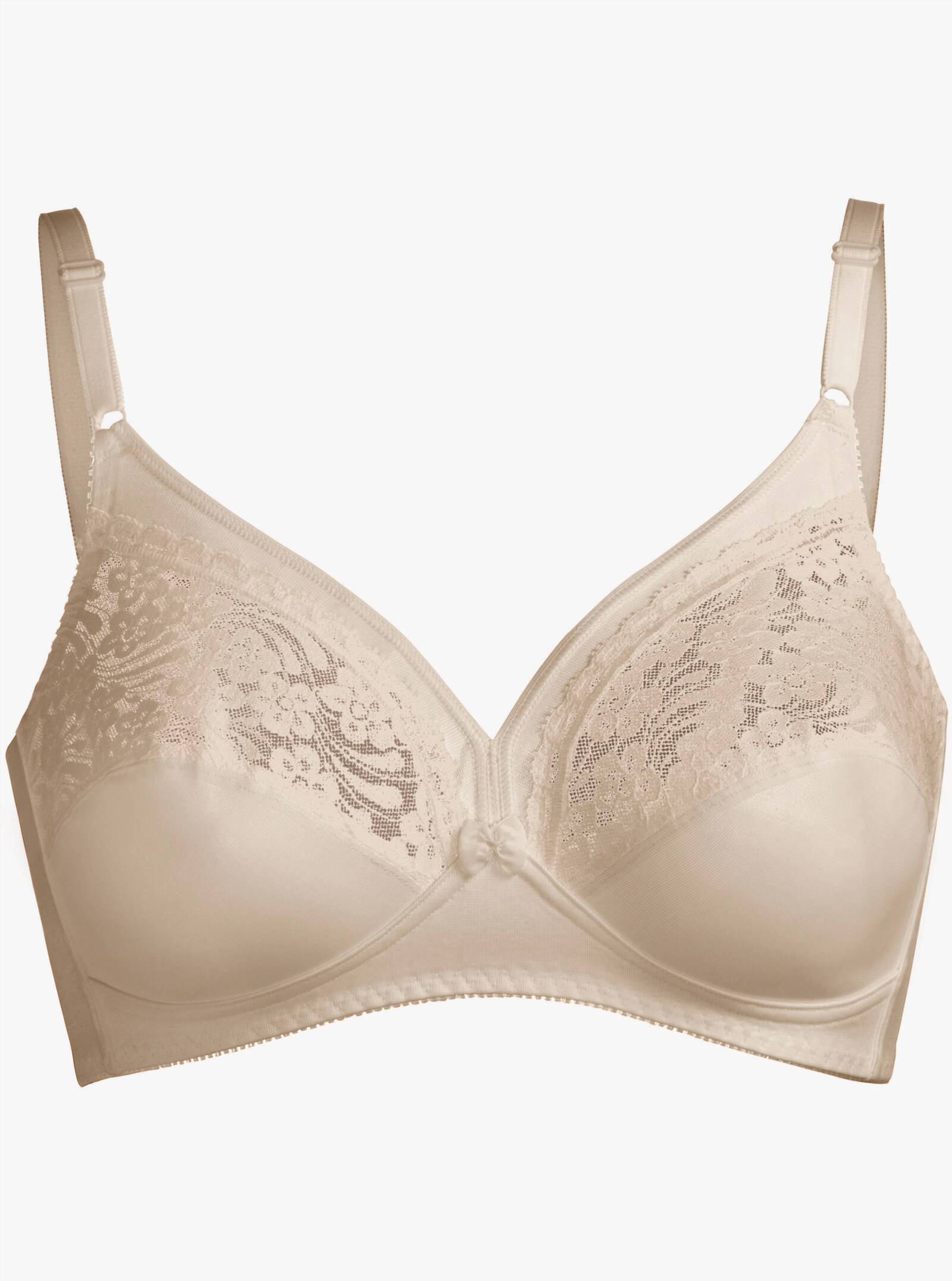 Triumph BH ohne Bügel mit Spitze an den Obercups - elfenbein