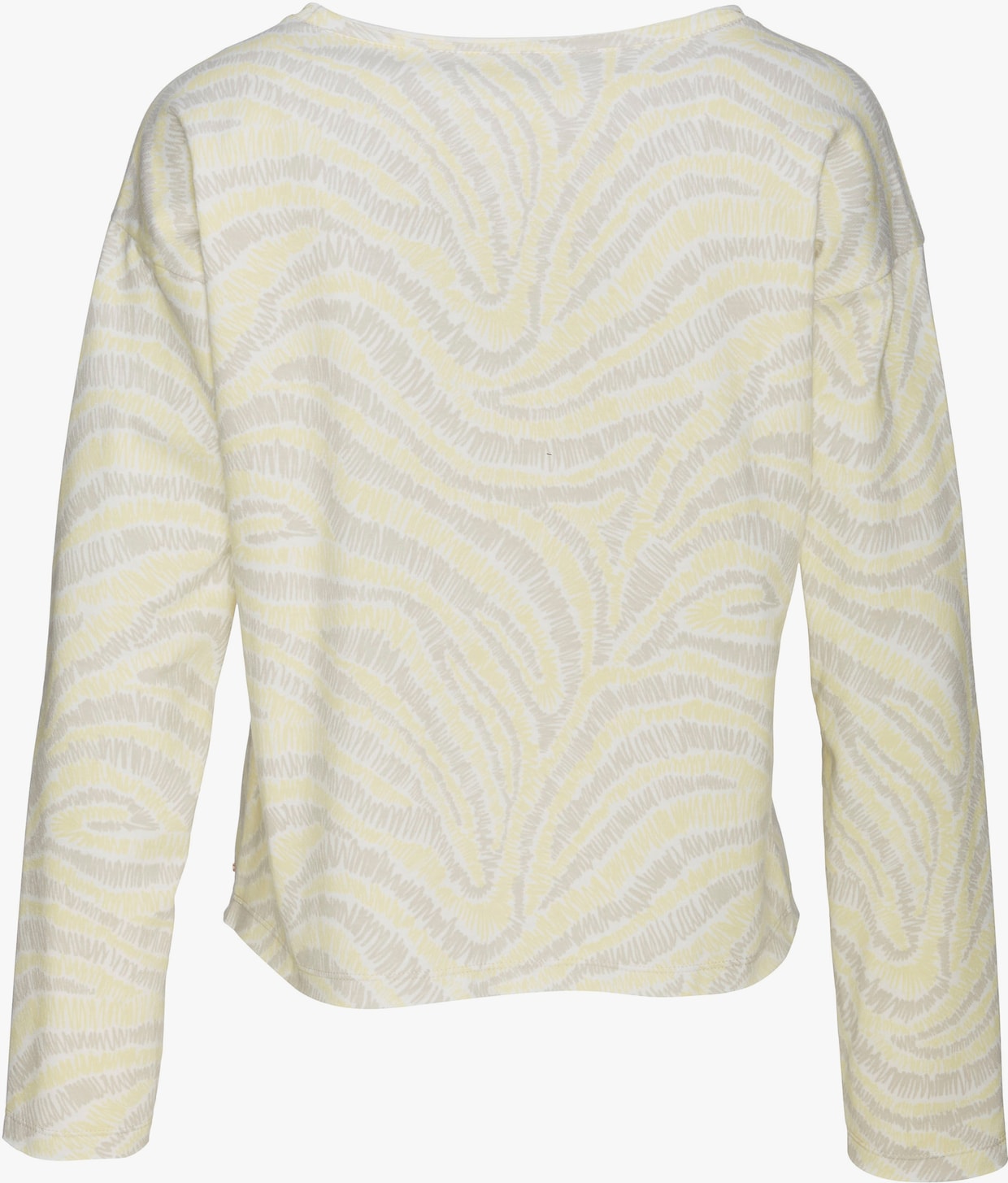 LASCANA Sweat-shirt - jaune clair-gris clair à motifs