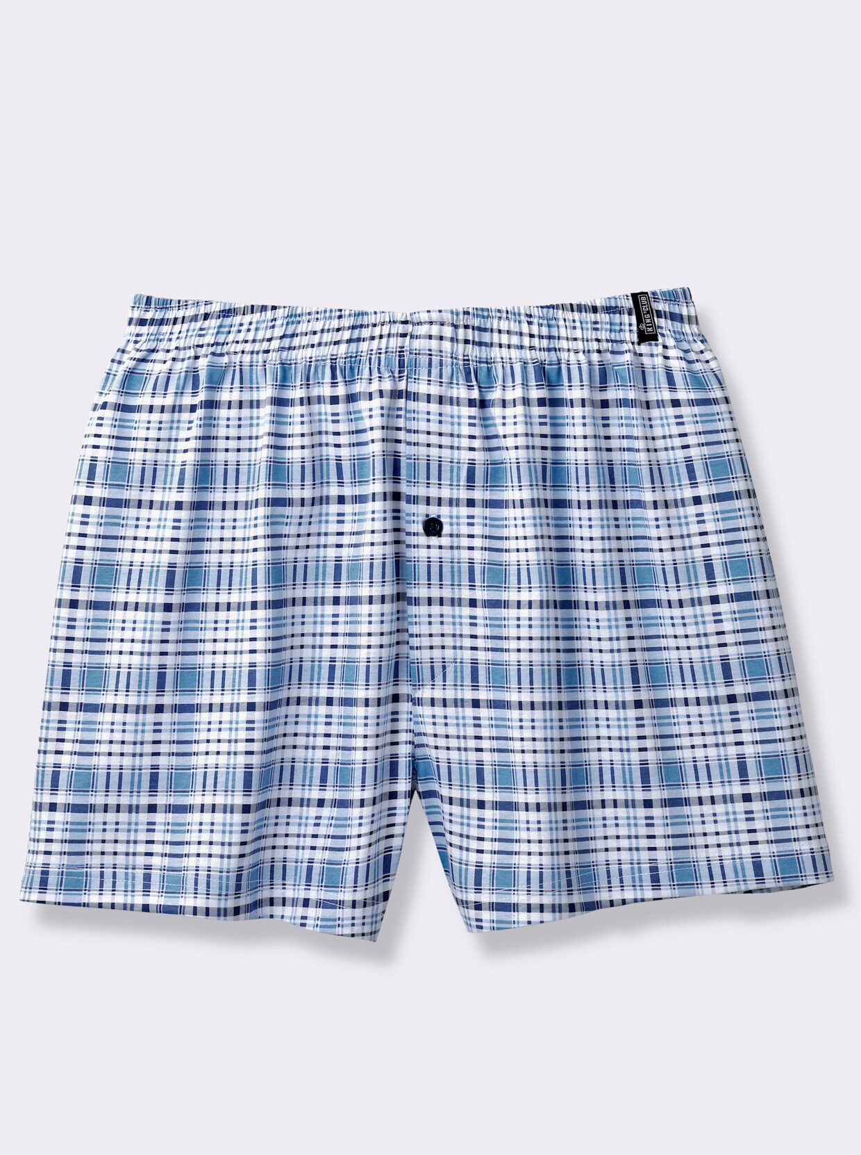 KINGsCLUB Boxershorts - marine-gestreift + marine-bedruckt + marine-kariert