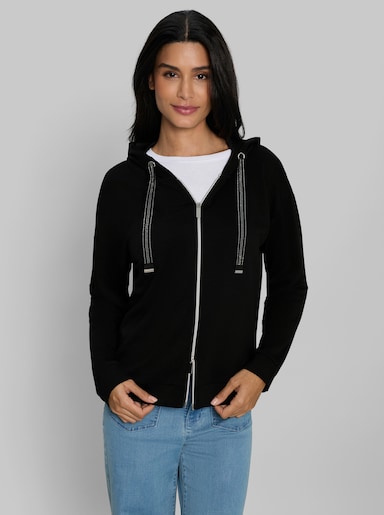 heine Sweatjacke mit Modal - schwarz