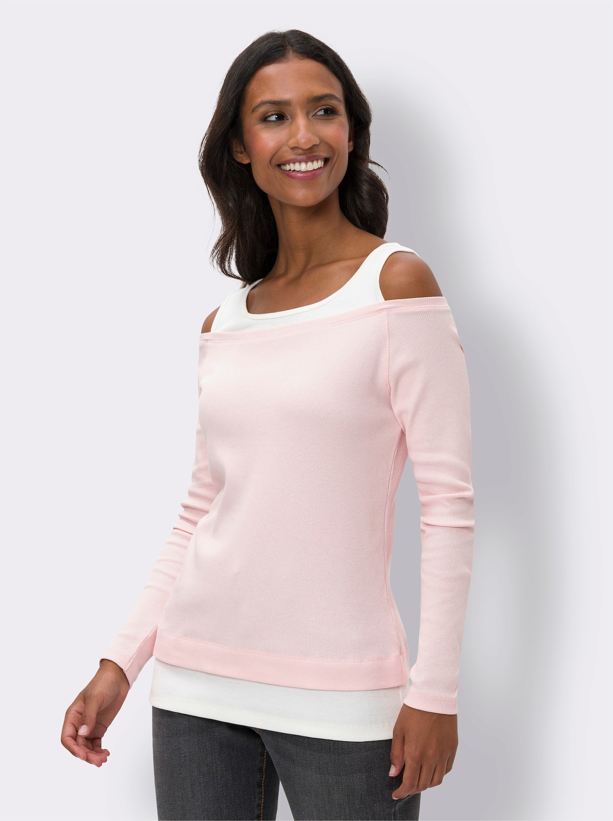heine T-shirt 2 en 1 - rose clair