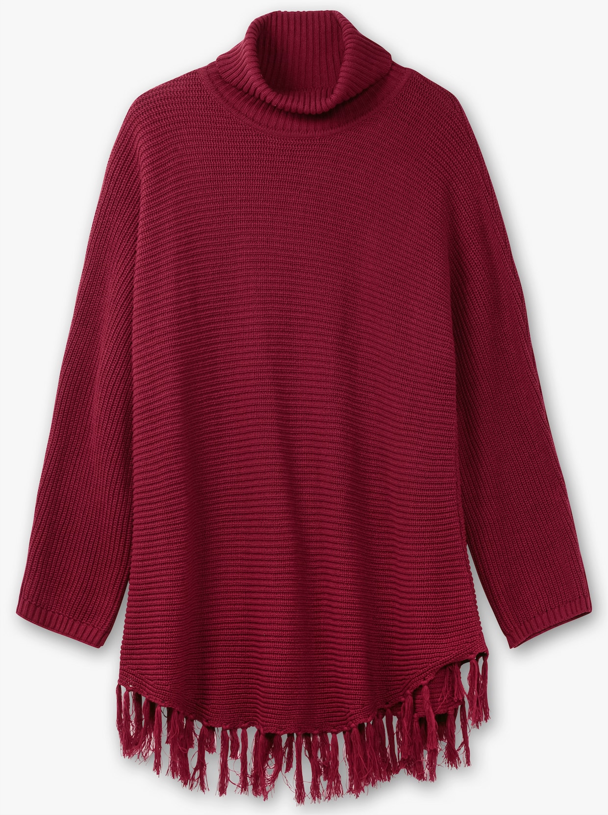 sheego Gebreide pullover - bessenrood