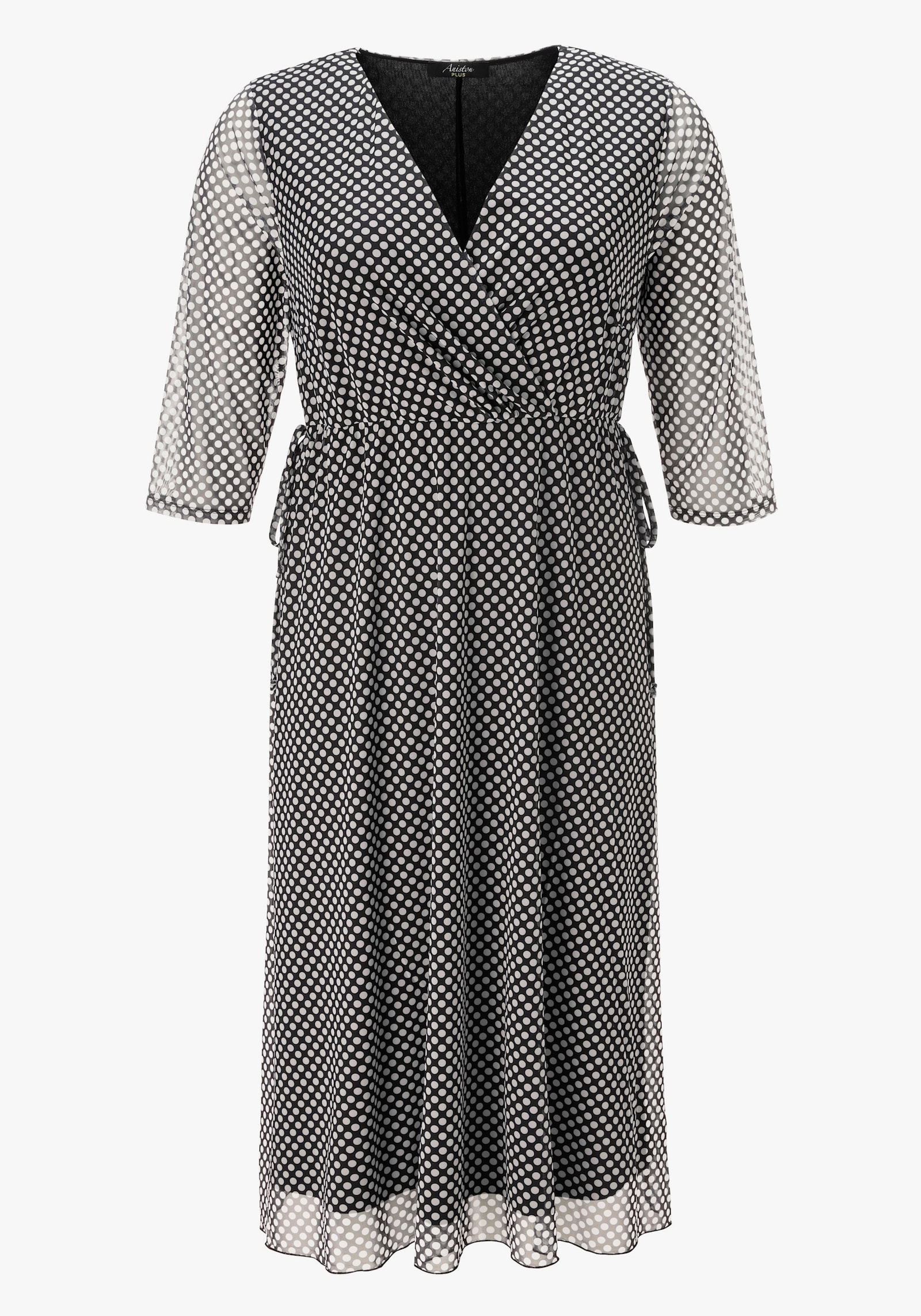 Aniston PLUS Meshkleid - schwarz-weiß