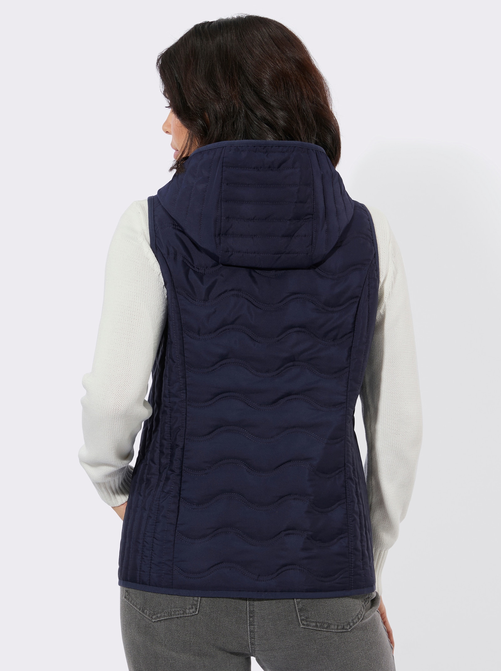 Steppweste mit verschiedener Steppung - marine