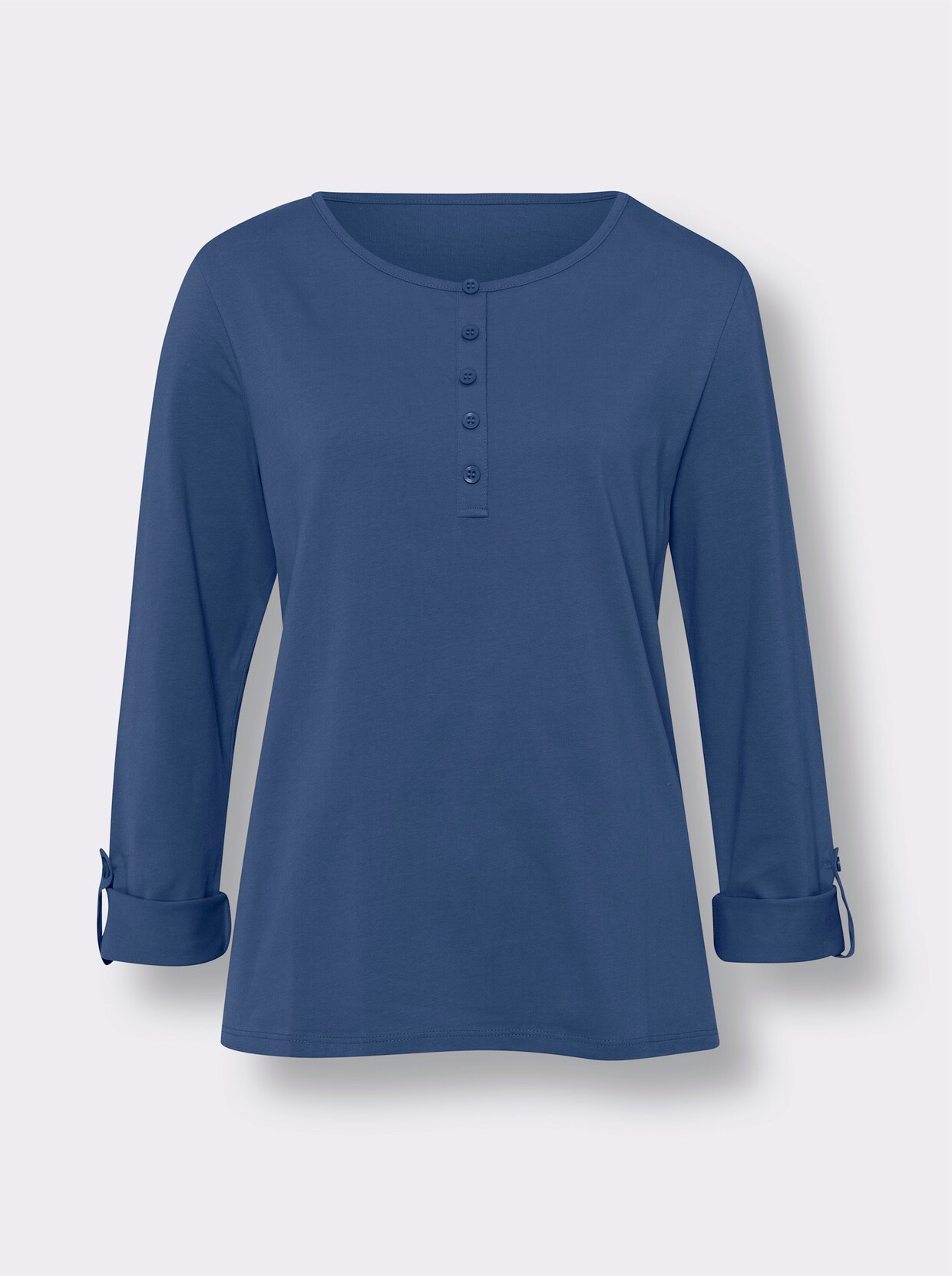 Langarmshirt - jeansblau