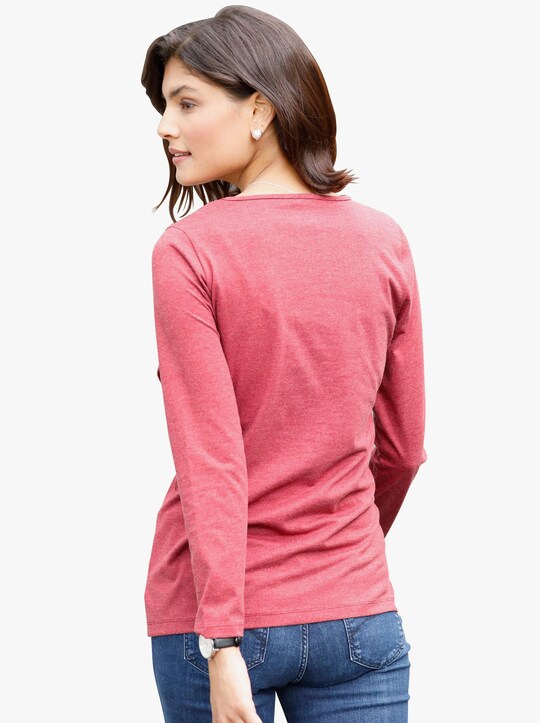 Shirt - kirsche-meliert