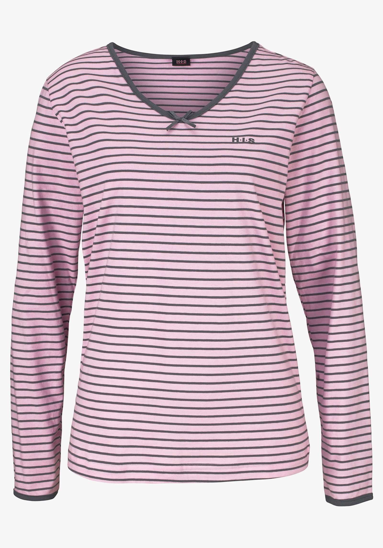 H.I.S Pyjama - rosa-anthrazit