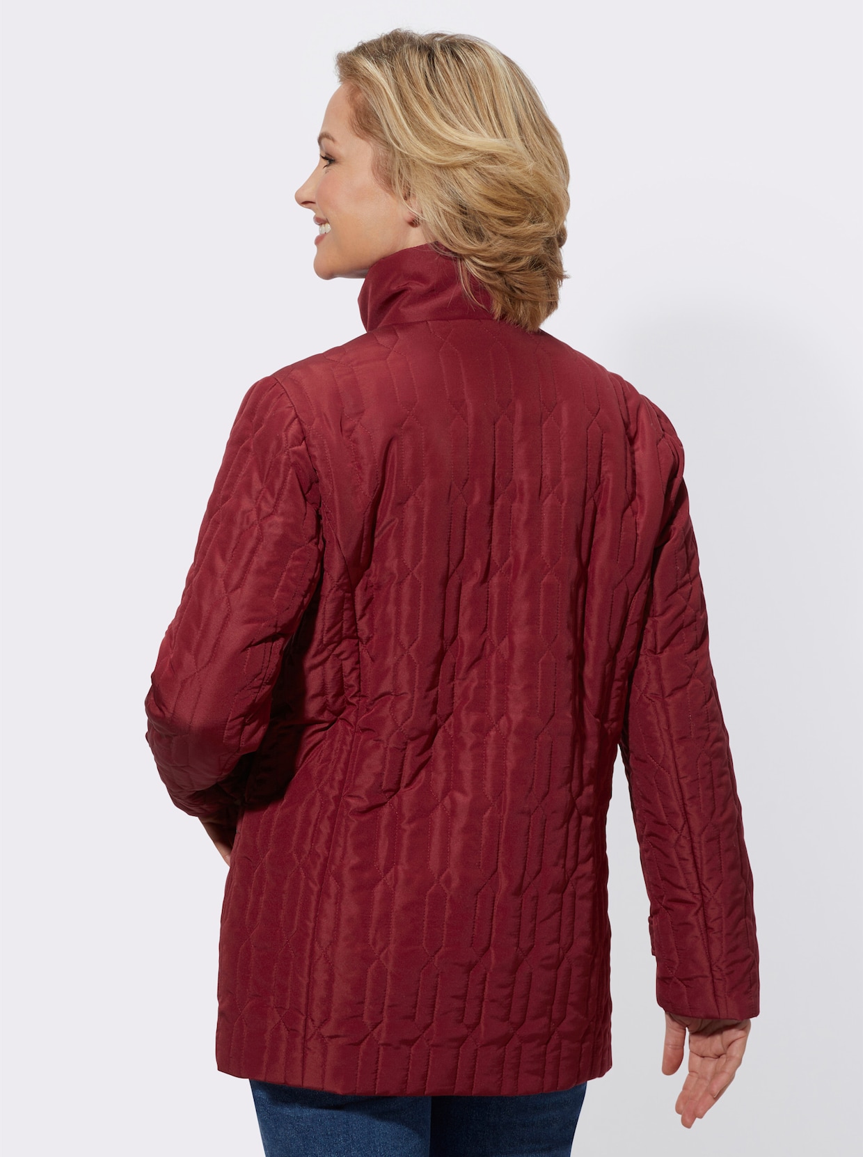 Steppjacke - dunkelrot