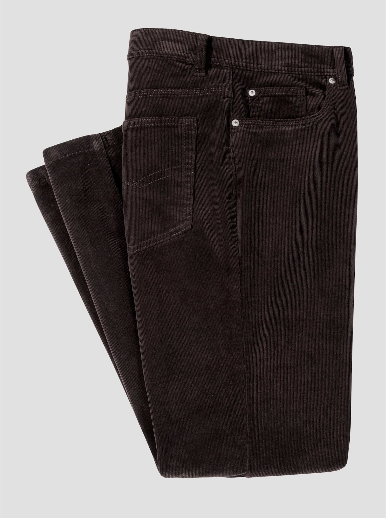 Cordhose aus Baumwoll-Stretch - schoko