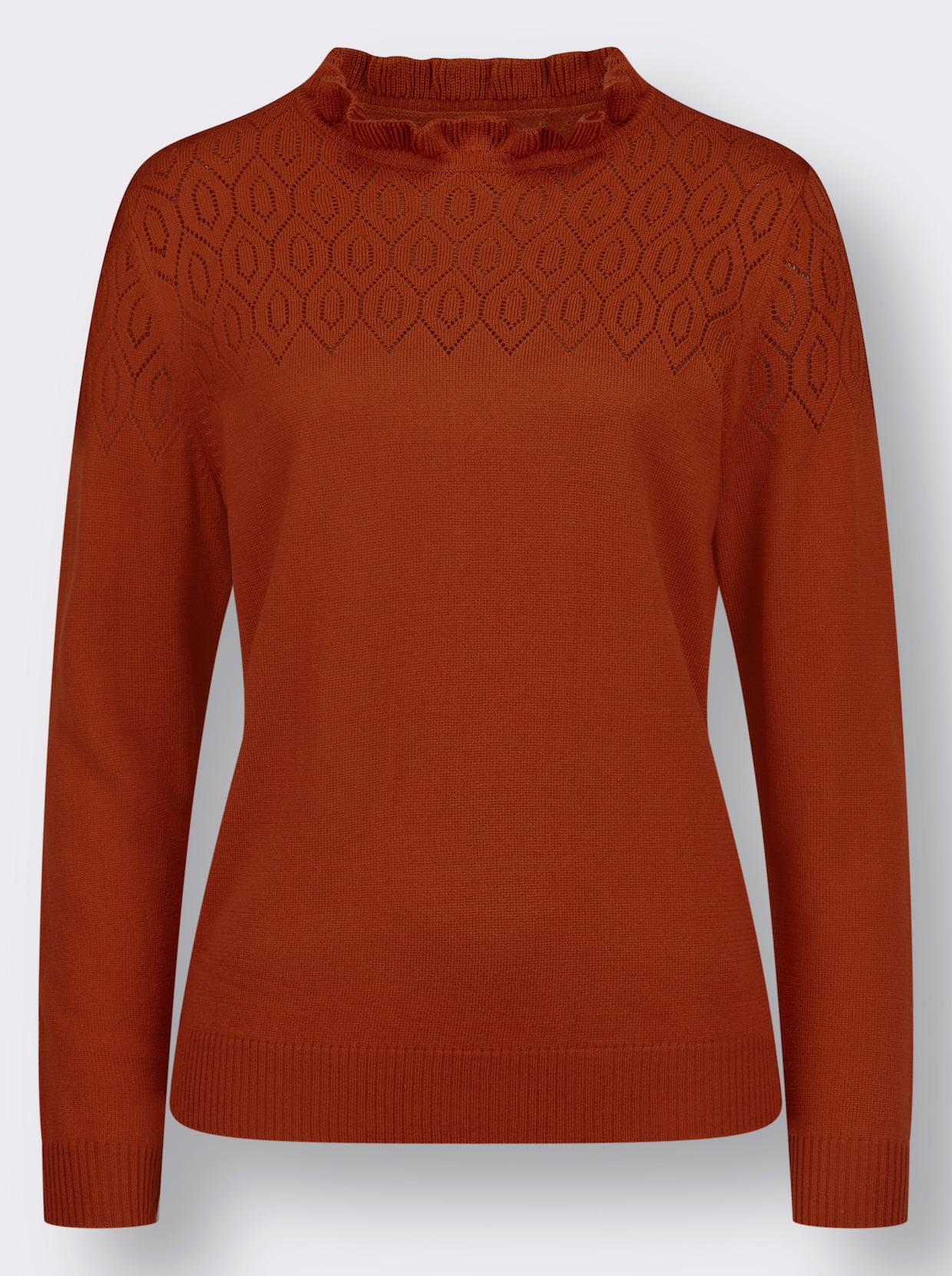 Pullover met lange mouwen - roestrood