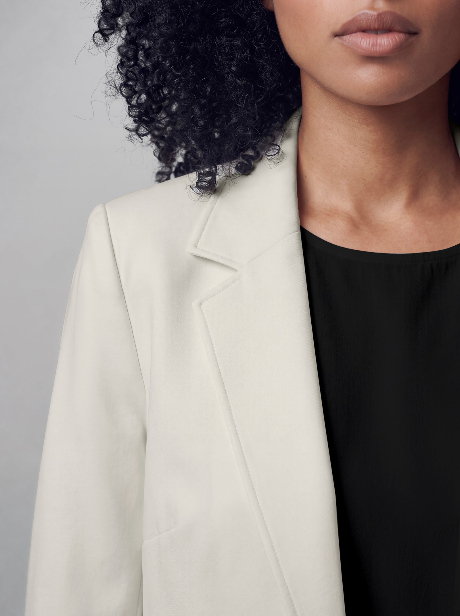 heine Blazer mit Halbarm - ecru