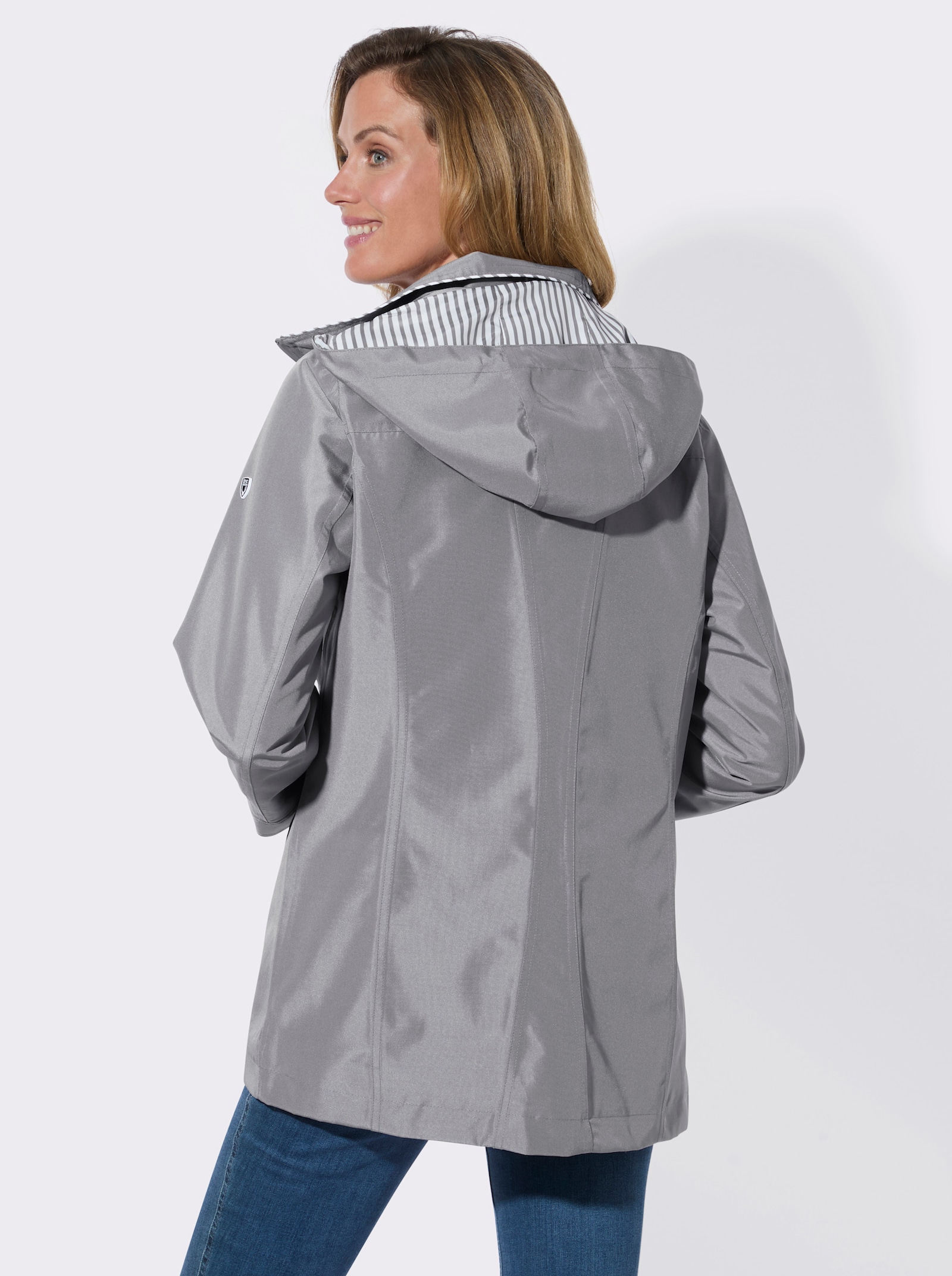 Funktionsjacke wind- und wasserabweisend - steingrau