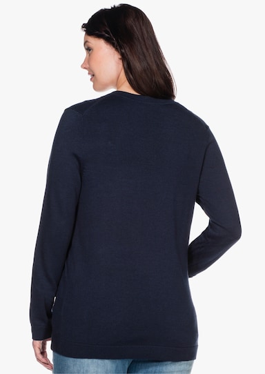 sheego Feinstrickpullover - marine