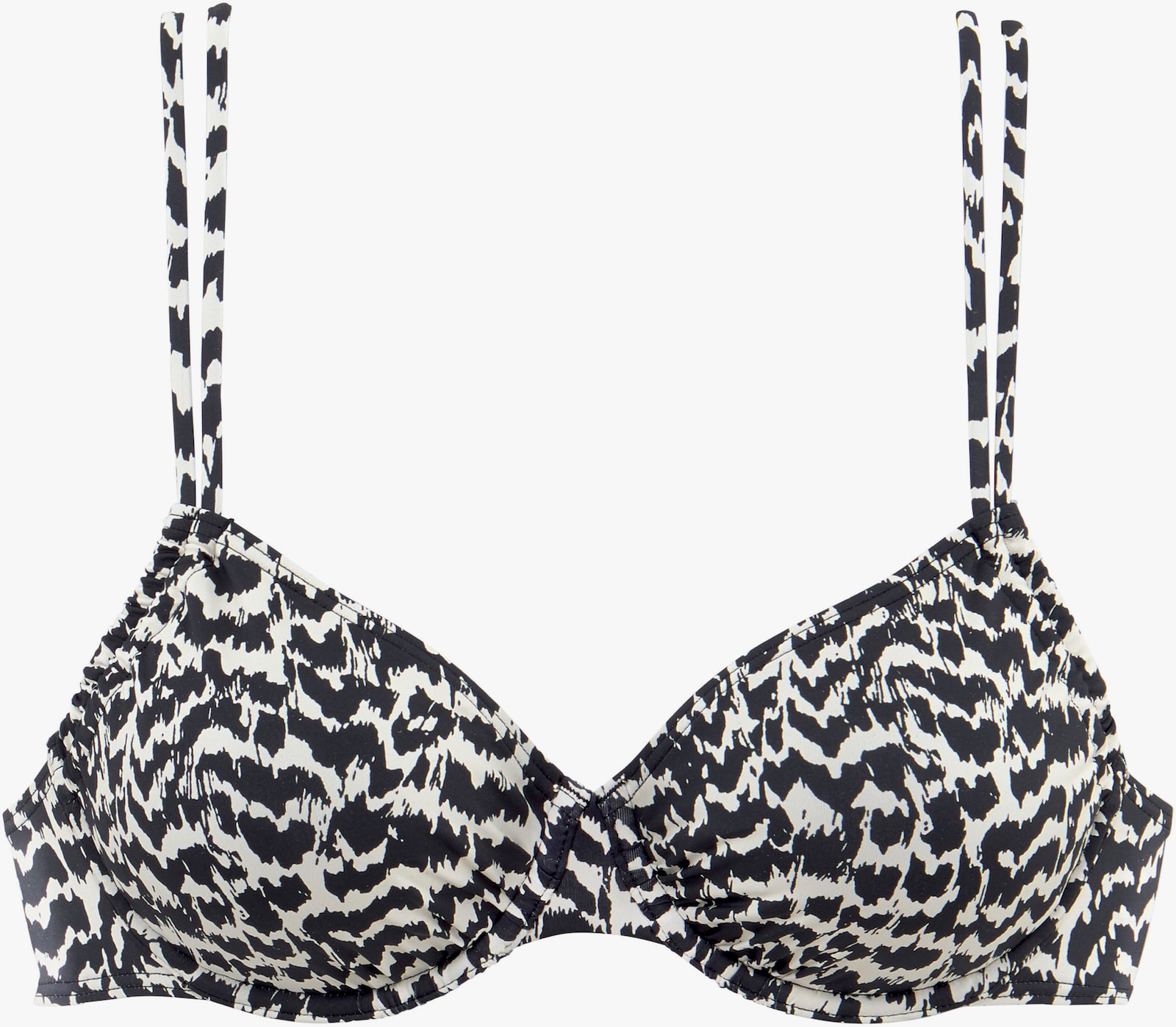 LASCANA Bügel-Bikini-Top - schwarz-creme