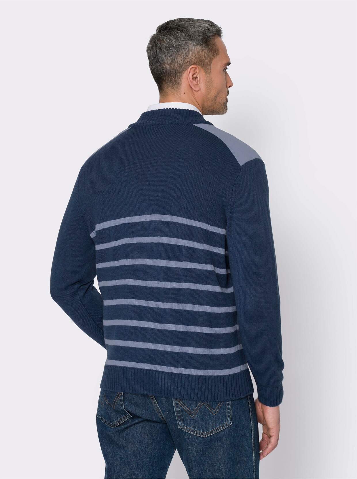 Pullover - dunkelblau-taubenblau