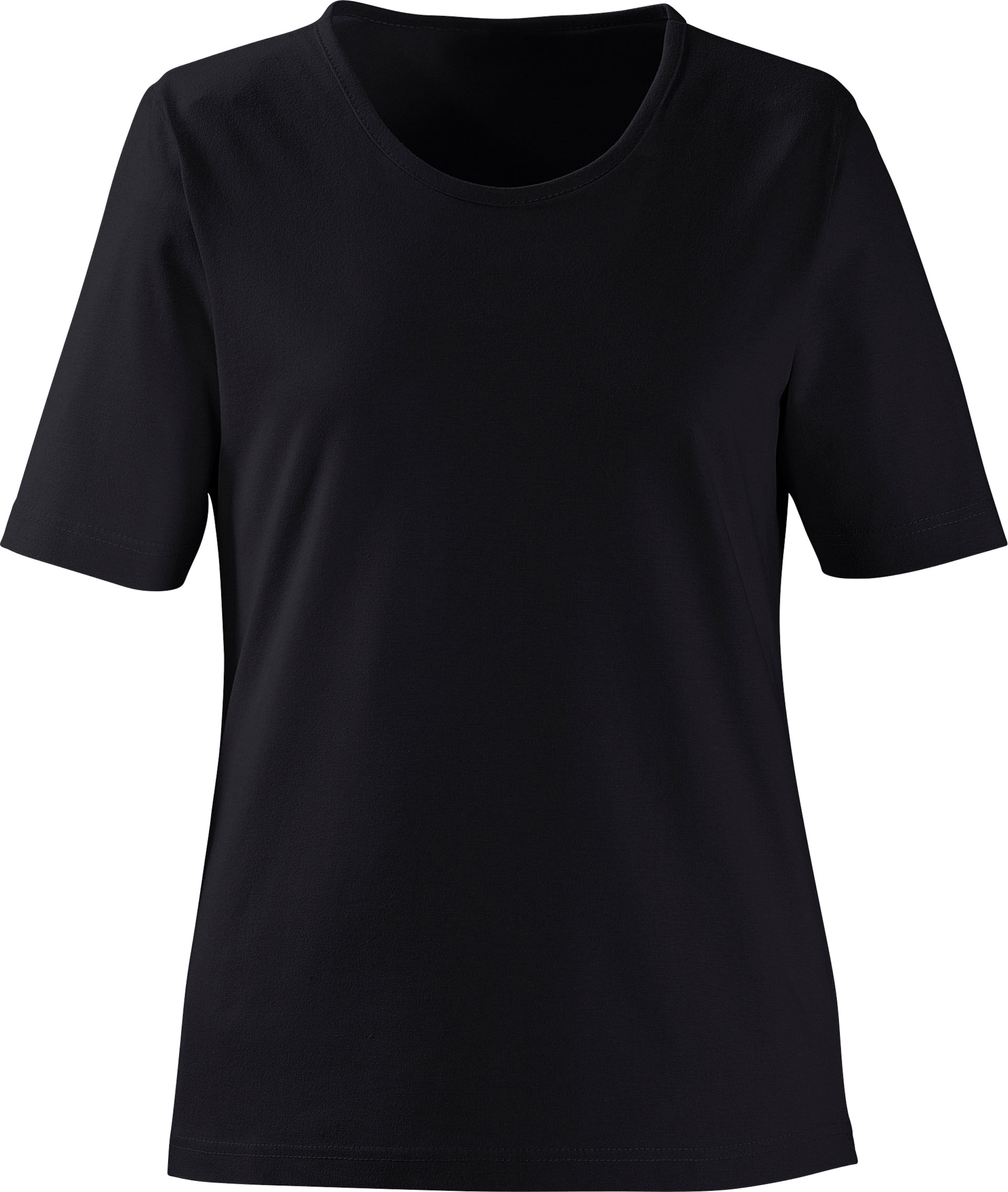mit Rundhals günstig Kaufen-Rundhalsshirt in schwarz von heine. Rundhalsshirt in schwarz von heine <![CDATA[Shirt mit Rundhals-Ausschnitt – ein echtes Basic für Ihre Garderobe!]]>. 