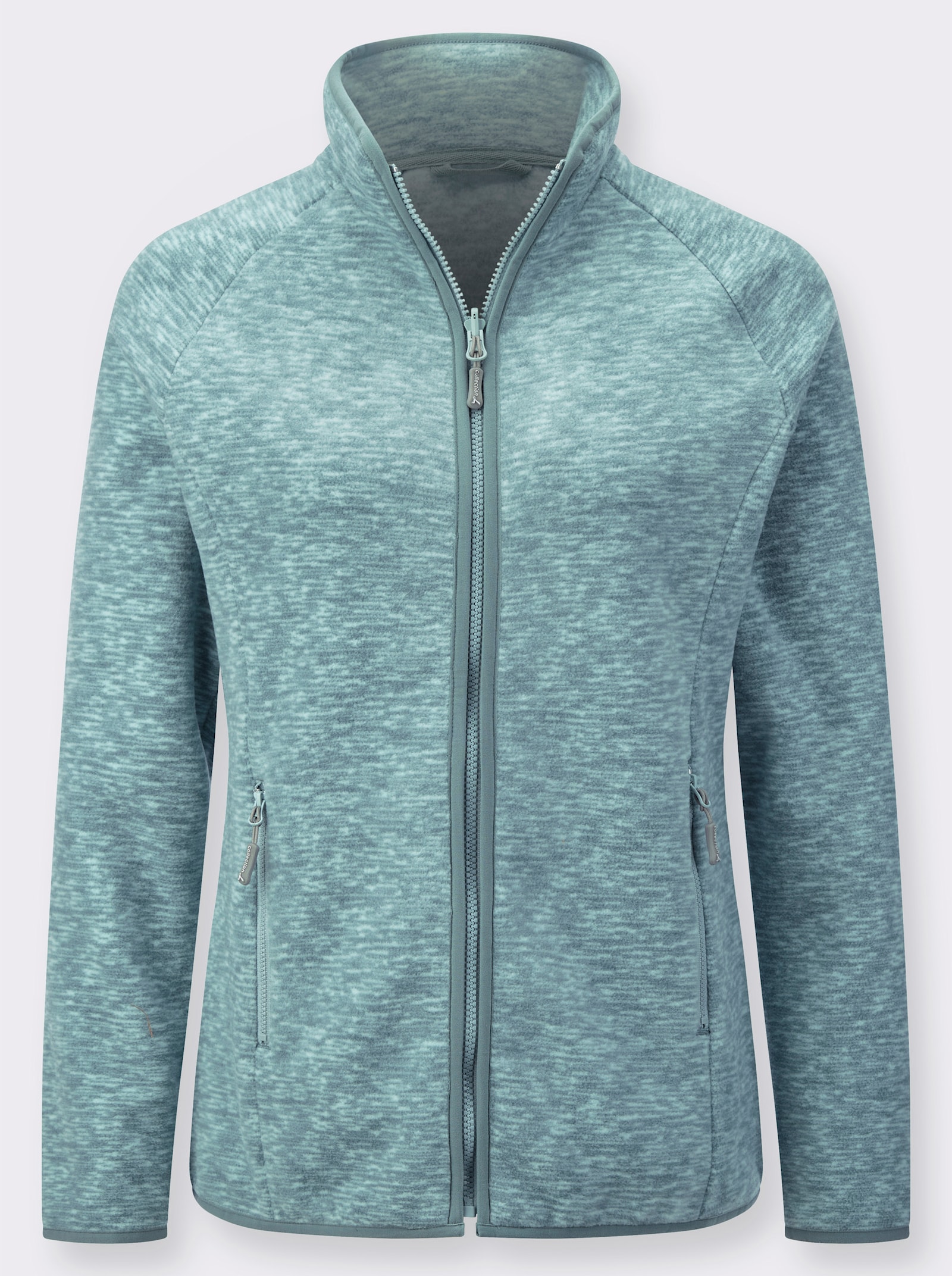 Fleecejacke mit Antipilling-Ausrüstung - mint-jade-bedruckt