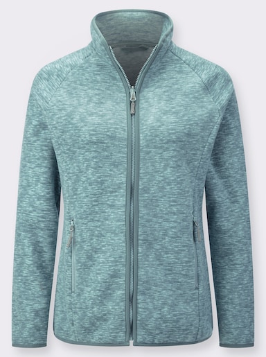 Fleecejacke - mint-jade-bedruckt