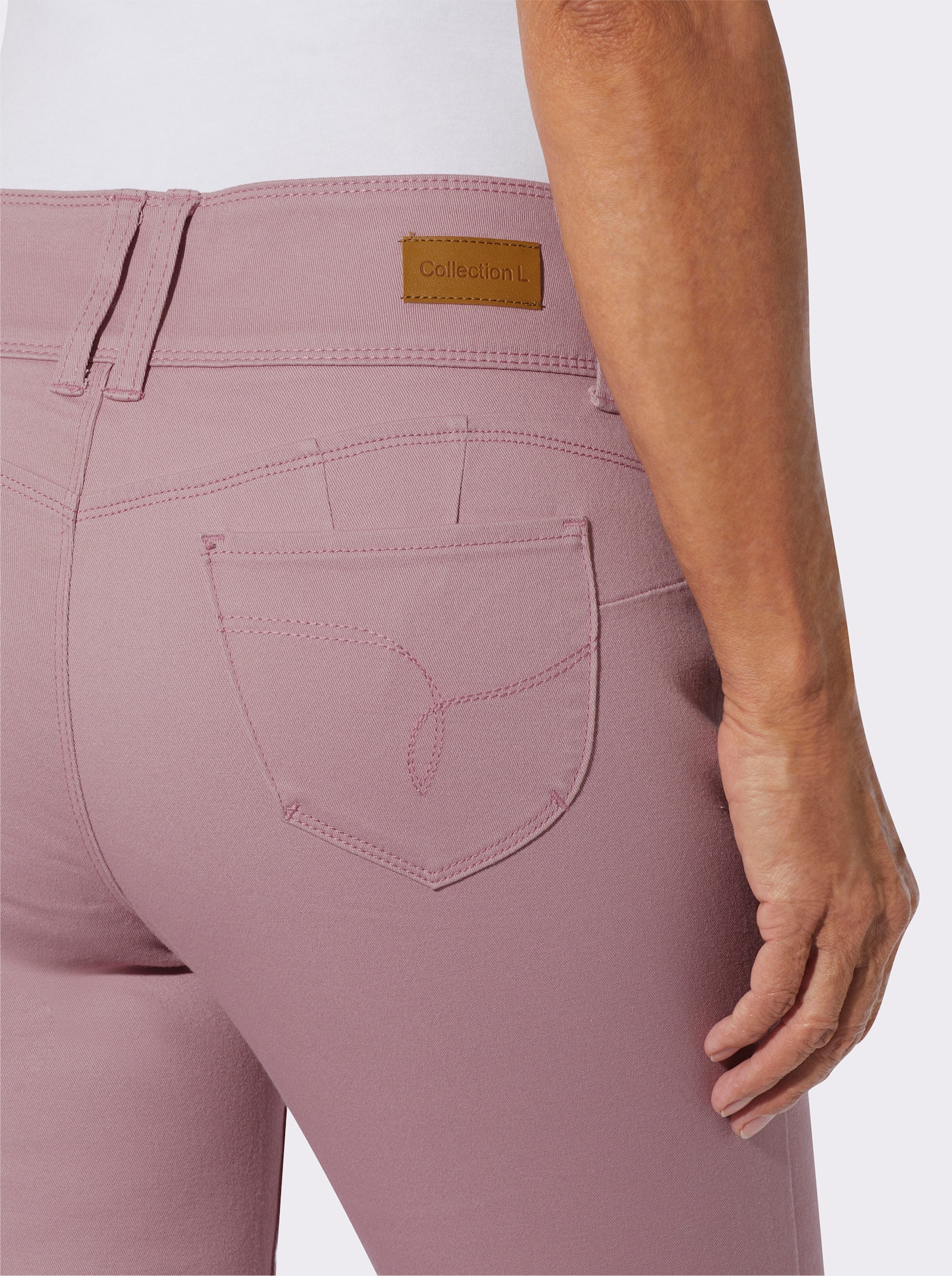 Bermudas mit gekrempeltem Saum - mauve