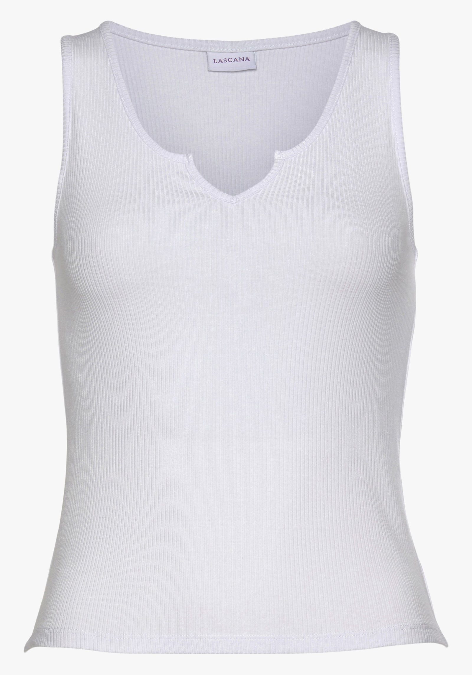 LASCANA Ripptanktop - weiß
