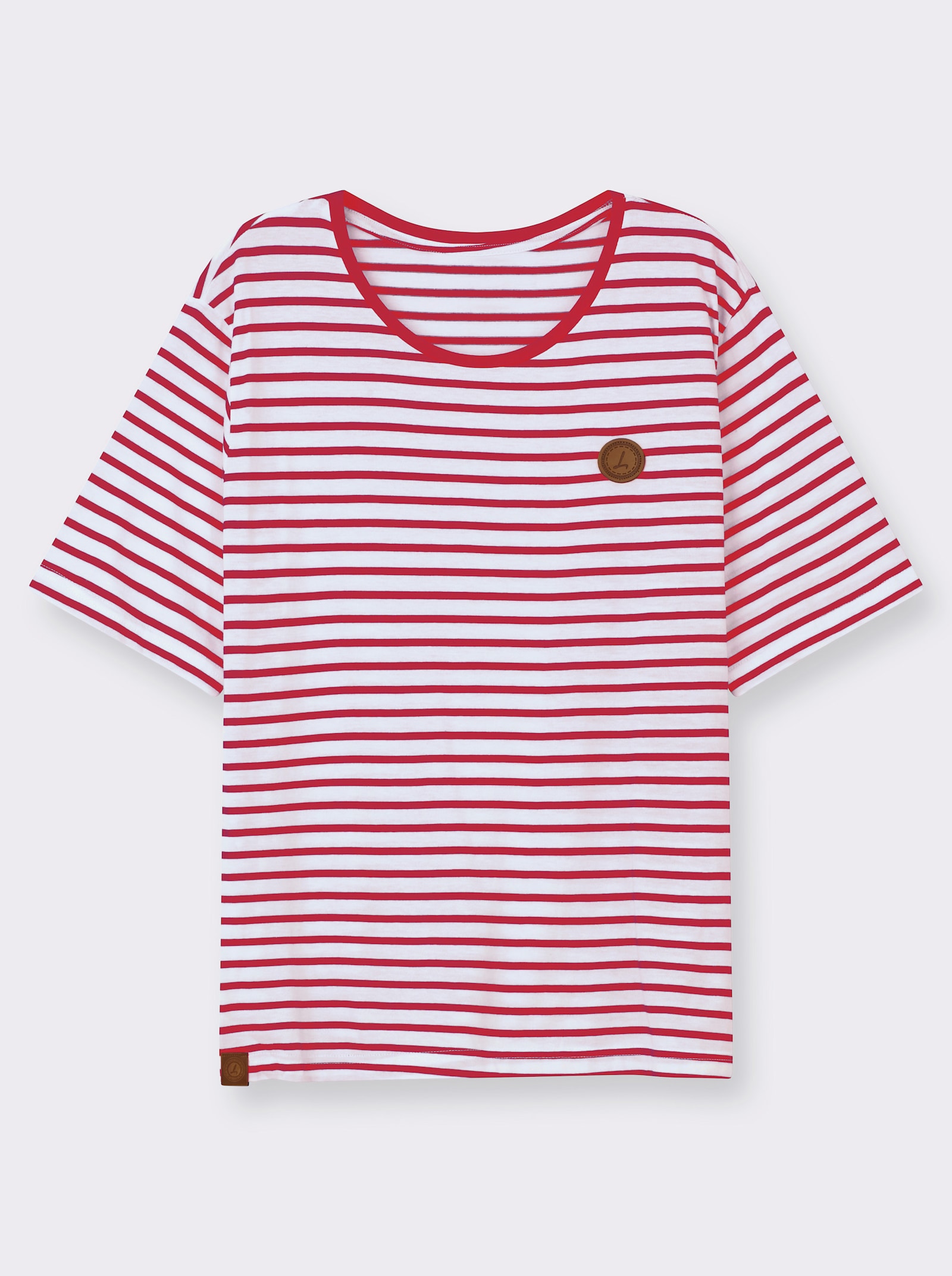 Shirt im Streifenmuster - rot-weiß-gestreift