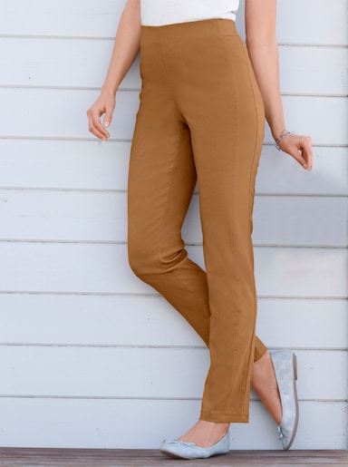 Stehmann Comfort line Hose mit Dehnbund, Viskose-Qualität - cognac