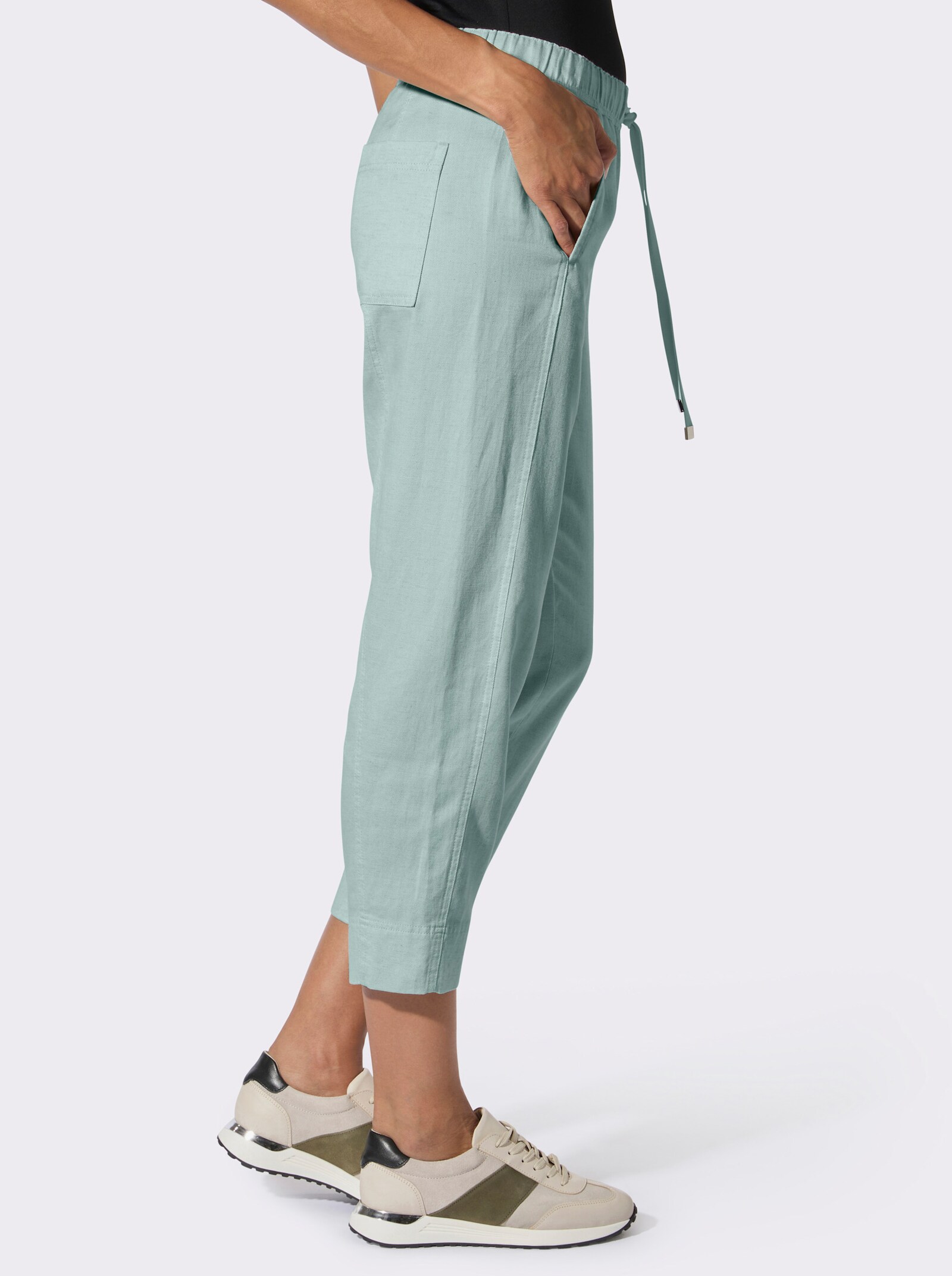 Ascari Edel-Jogpants mit Leinen - kalkmint