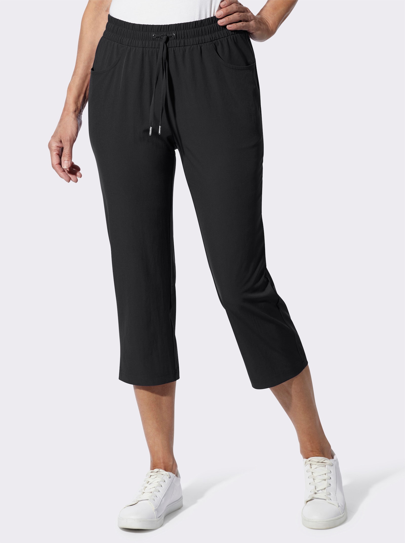 7/8-Hose atmungsaktiv und pflegeleicht - schwarz