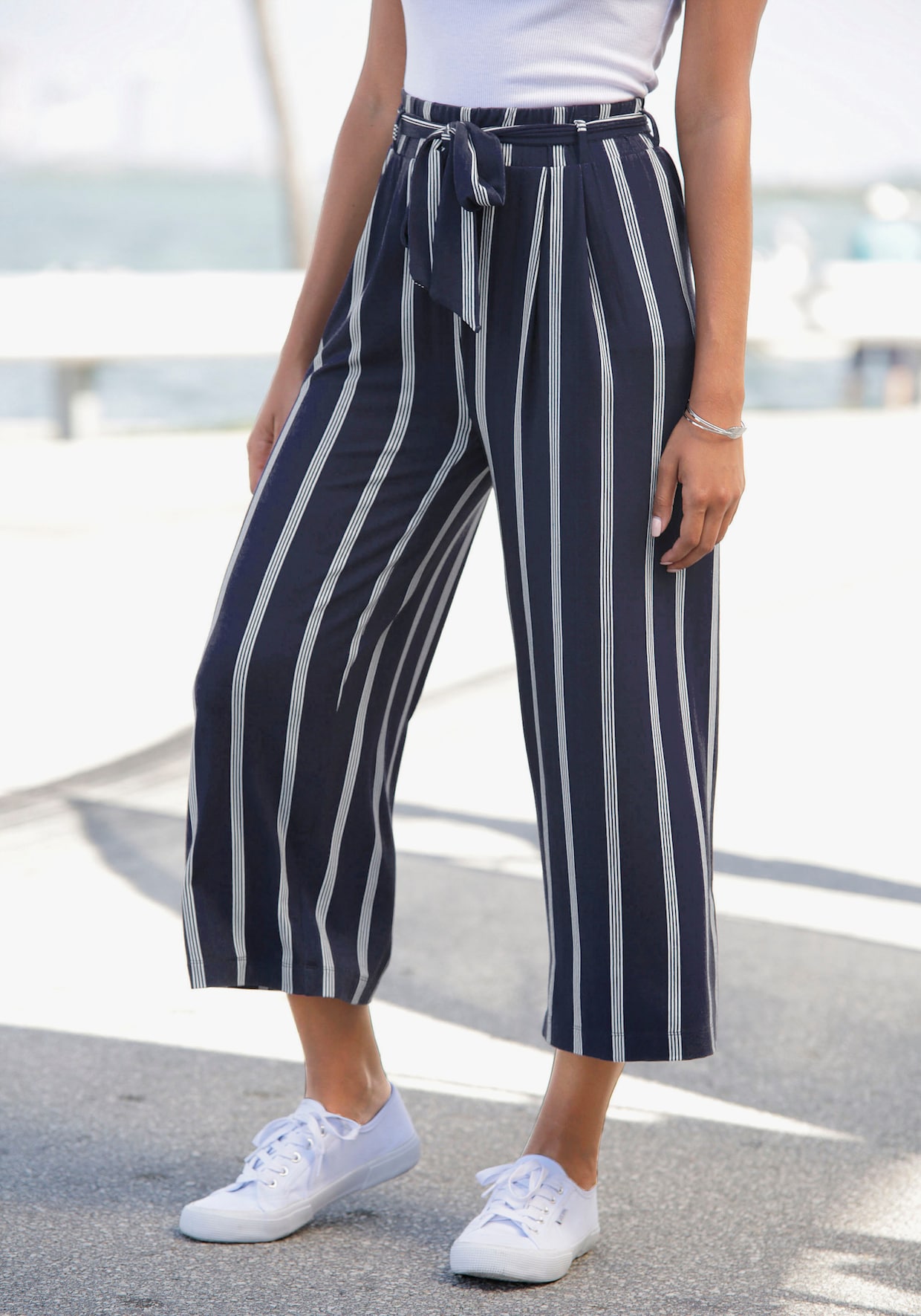LASCANA Culotte - marine/wit gestreept
