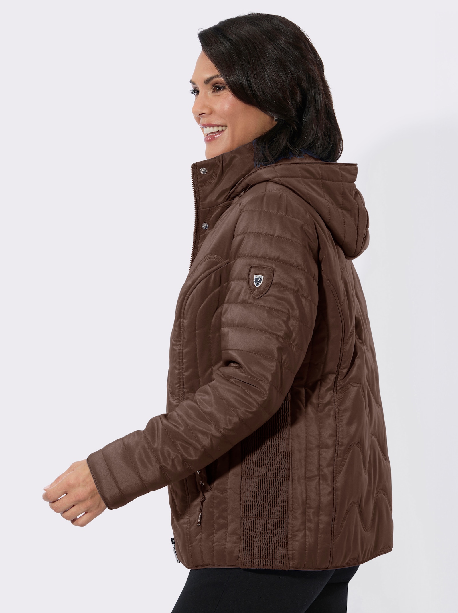 Steppjacke mit Windstopper - schoko