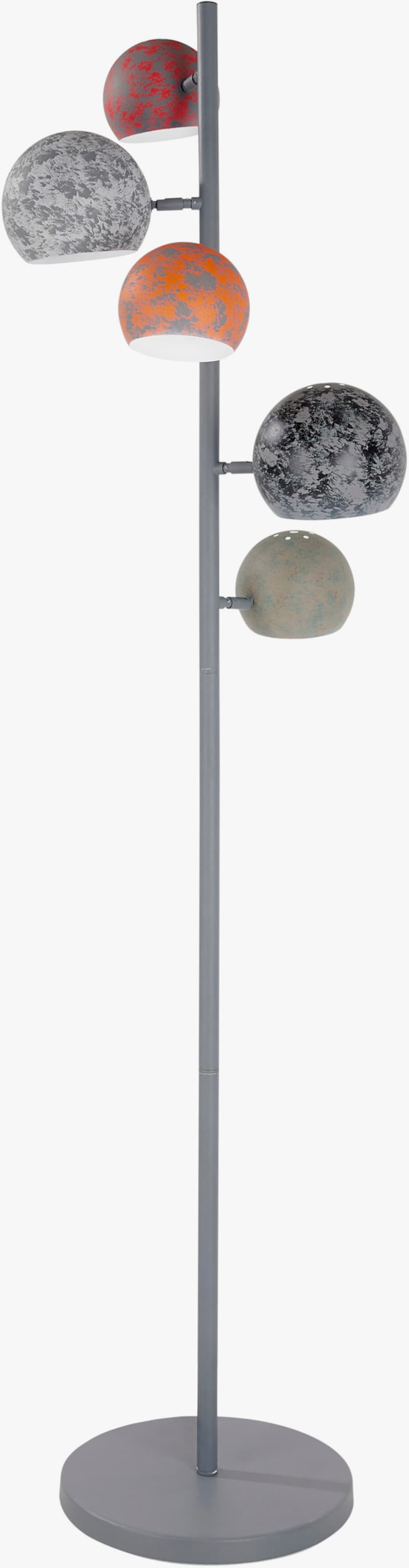 Kare Lampe sur pied - gris-multicolore