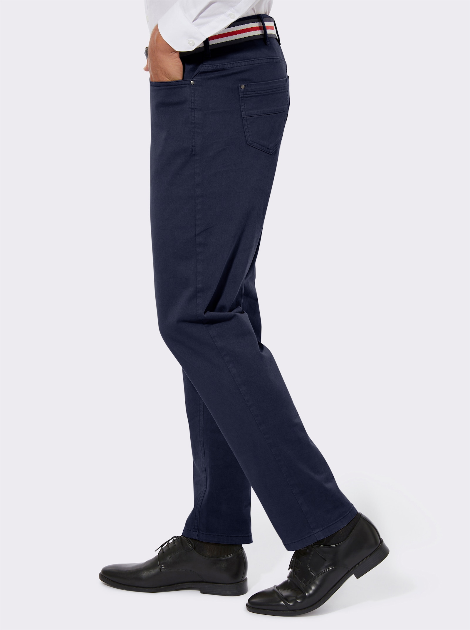 Džíny s 5 kapsami z kepru - námořnická modrá