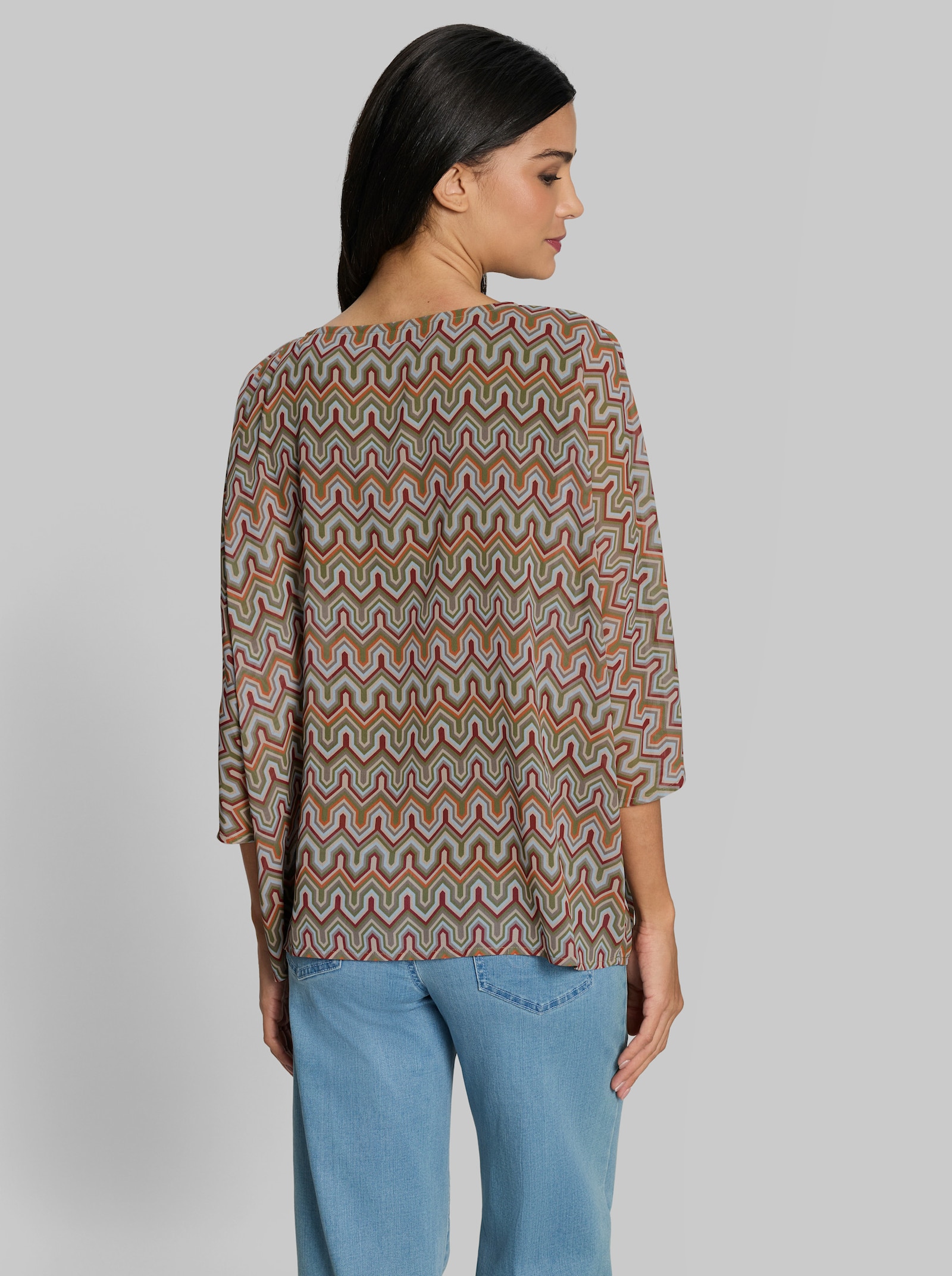 heine Blusenshirt mit Ethno-Muster - beige-terra-bedruckt