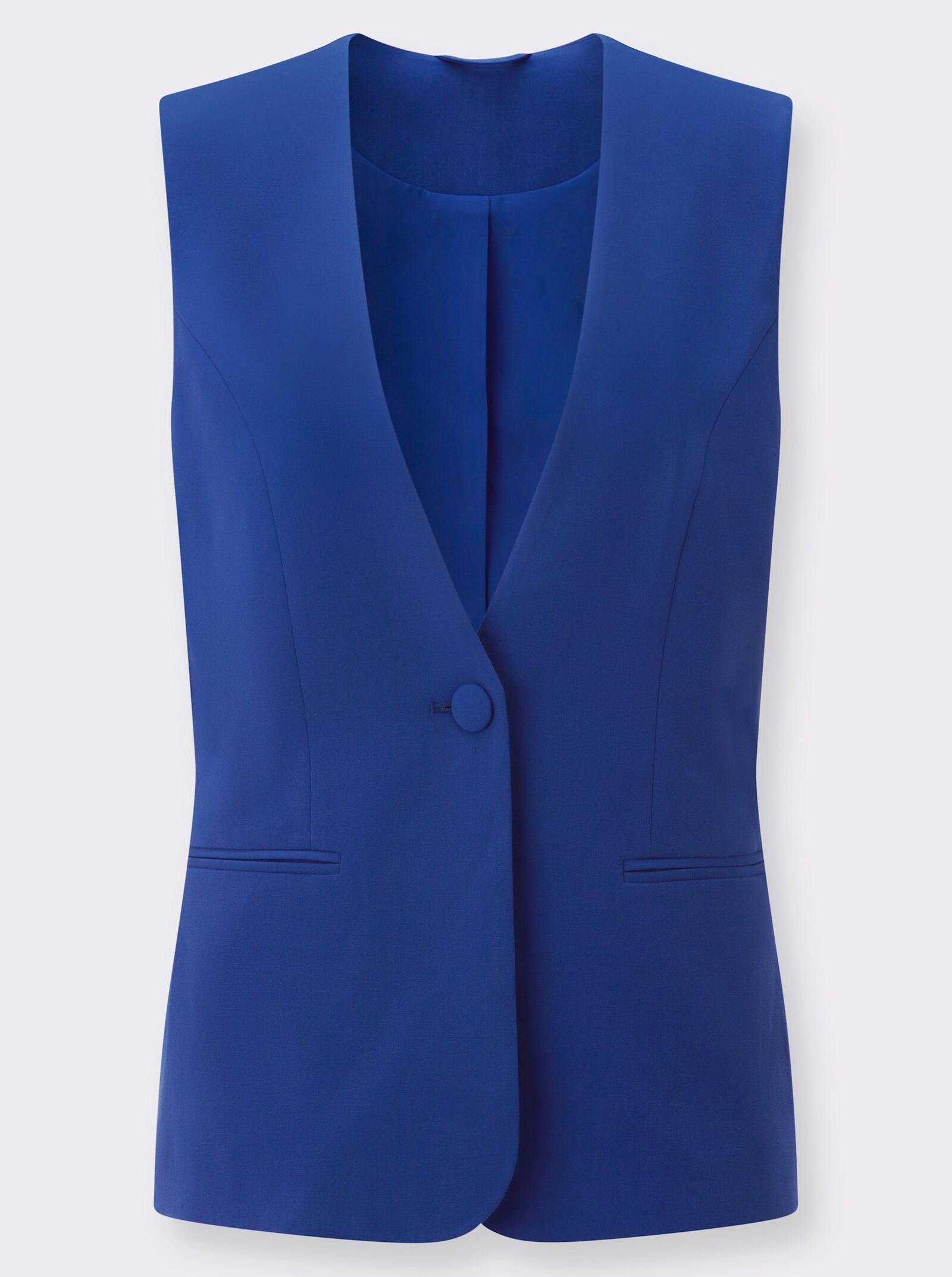 Anzugweste mit Schlitz hinten - royalblau
