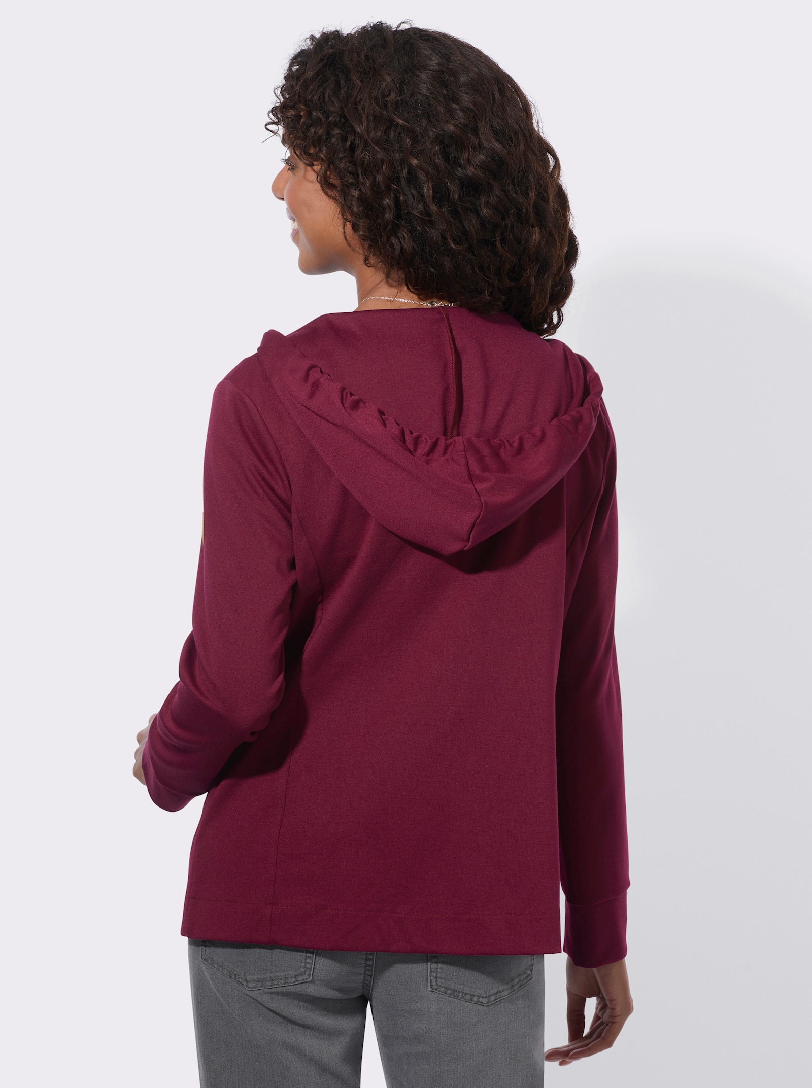 Shirtjacke mit Reverskragen - bordeaux