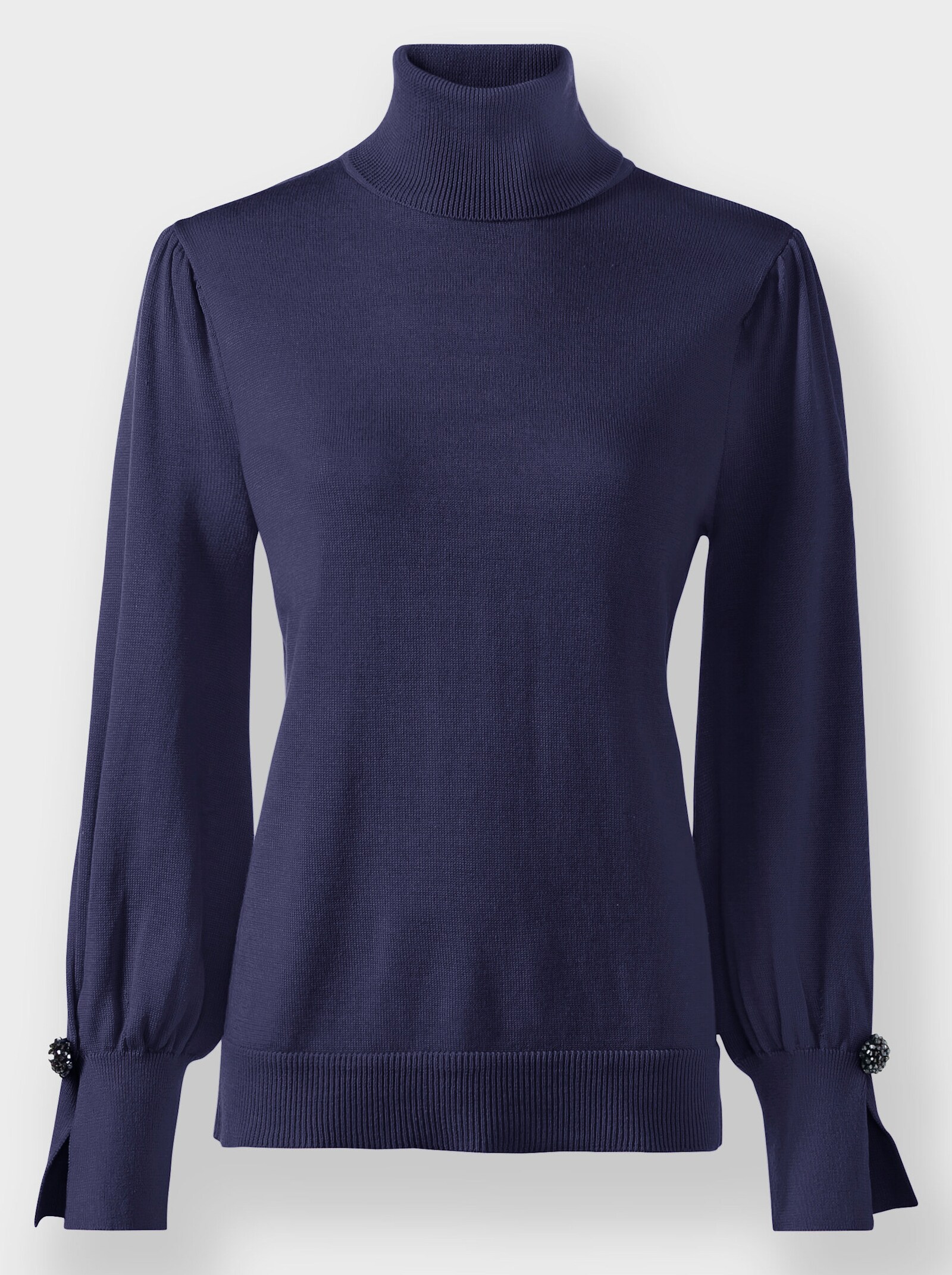 heine Rollkragenpullover mit Puffärmeln - marine
