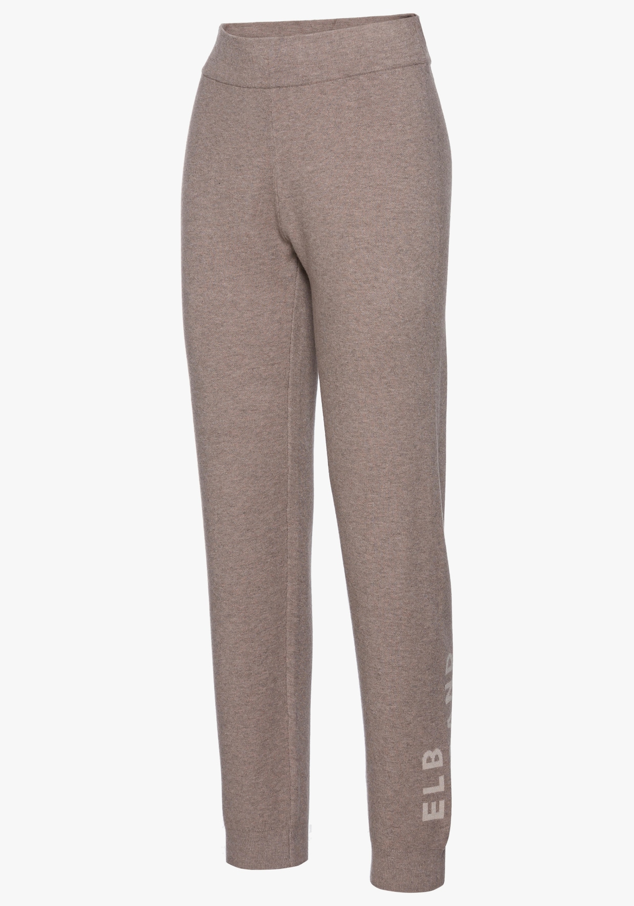 Elbsand Pantalon en tricot - taupe